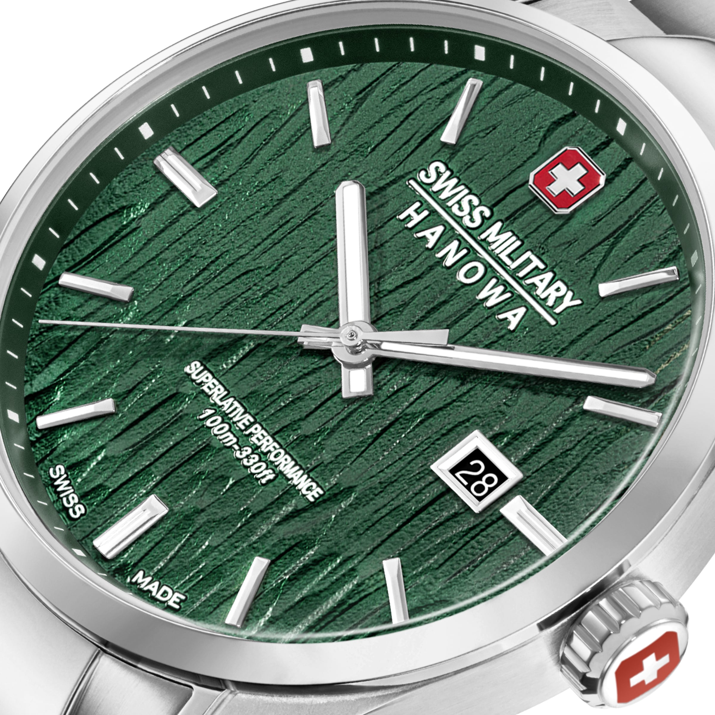 Swiss Military Hanowa Quarzuhr »Silver Fir« Armbanduhr, Herrenuhr, Swiss Made, Edelstahlarmband, analog, Tag