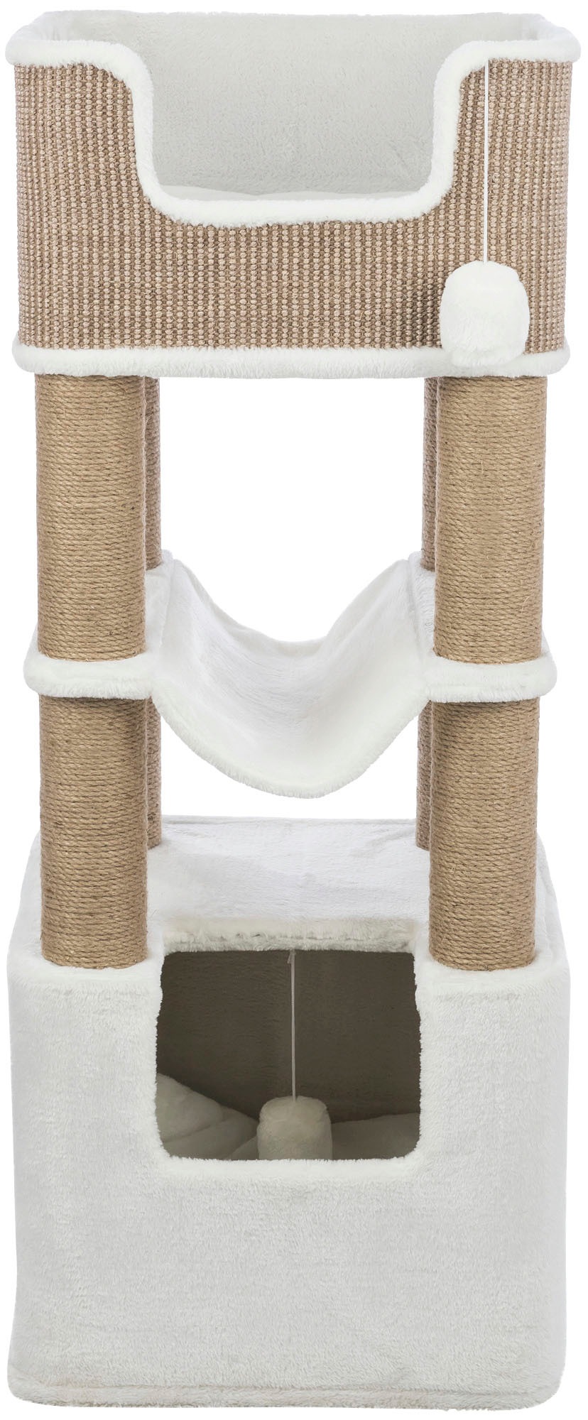 5. Bild von TRIXIE Kratzbaum »Katzen Starter Set Lucano«, hoch, inkl. Napf-Set, Napfunterlage und Rasselbälle-Set