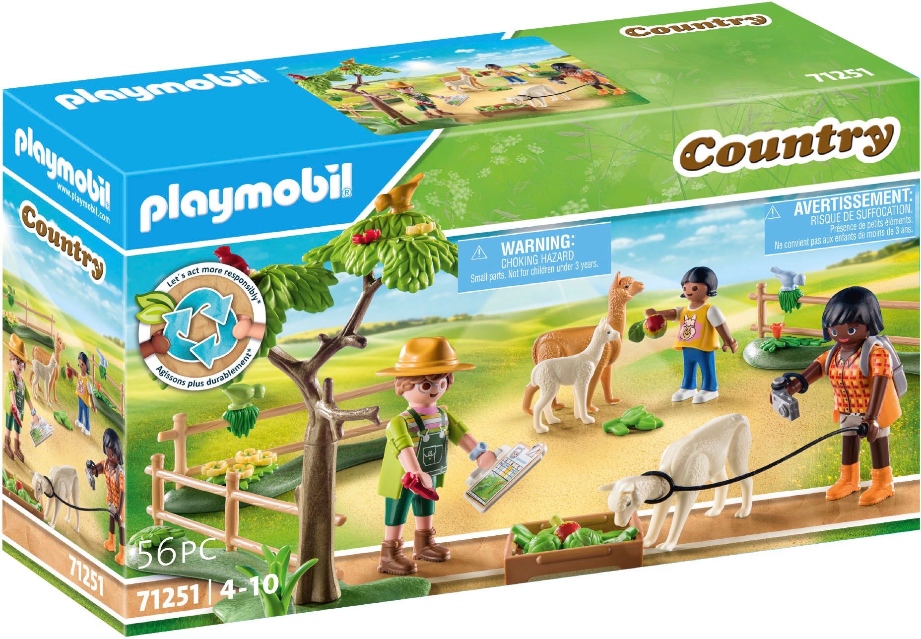 Playmobil® Konstruktions-Spielset »Alpaka-Wanderung (71251), Country«, teilweise aus recyceltem Material; Made in Europe