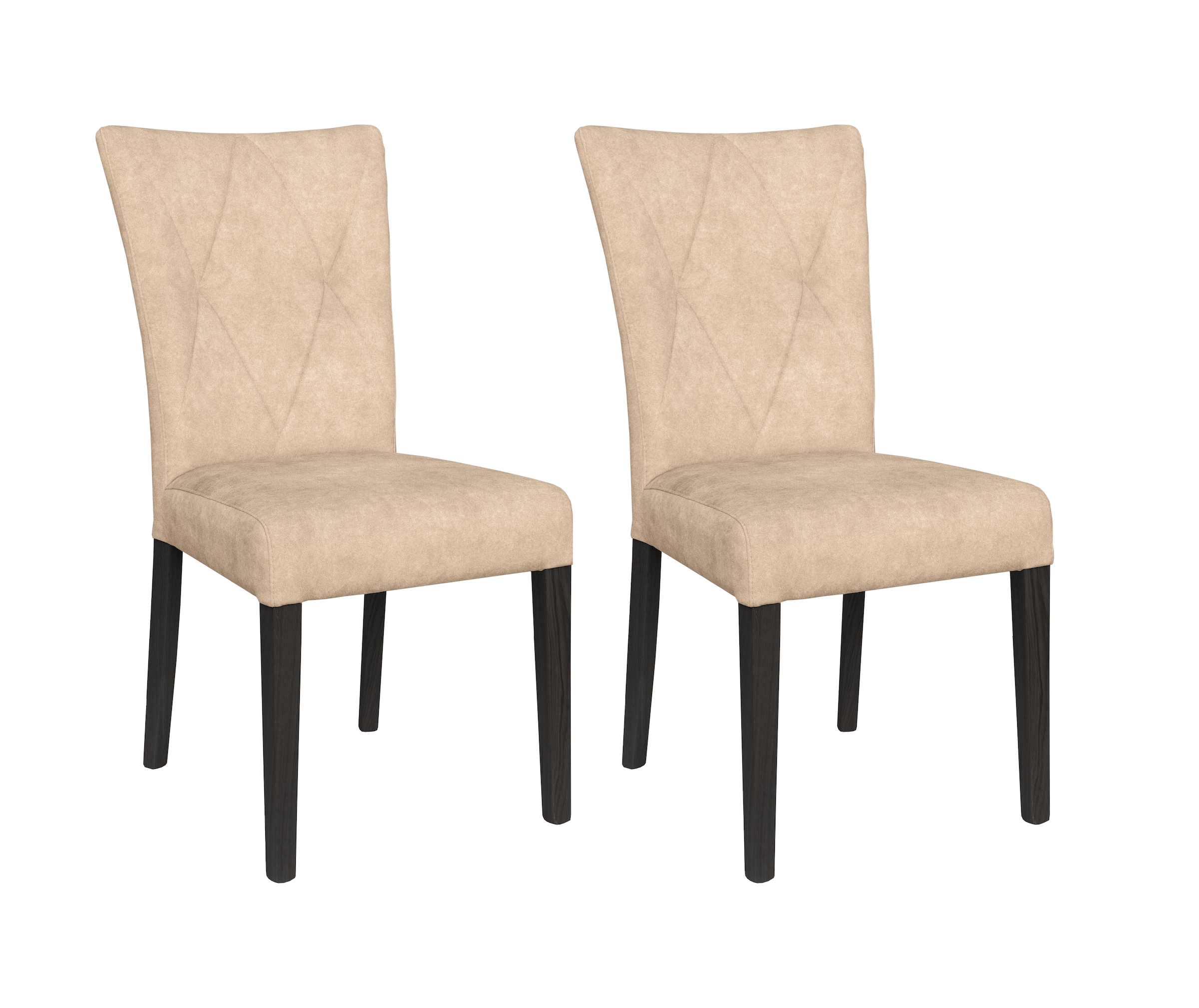 Home affaire 4-Fußstuhl »Diamond« (Set) 2 Stk.Sitz und Ruecken gepolstert günstig online kaufen