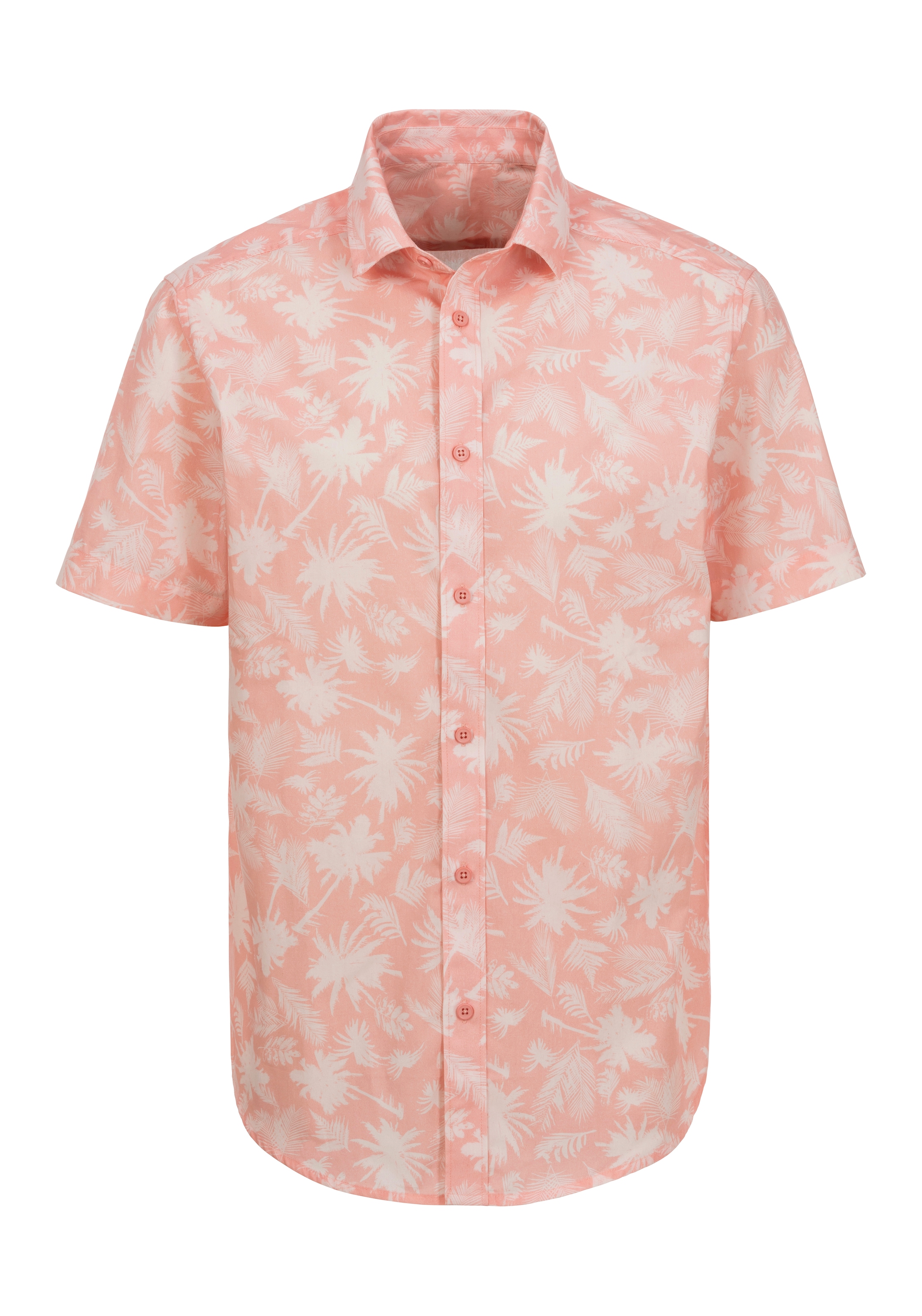 Beachtime Hawaiihemd »Regular fit«, Kurzarm, Freizeithemd mit Palmenprint, reine Baumwolle