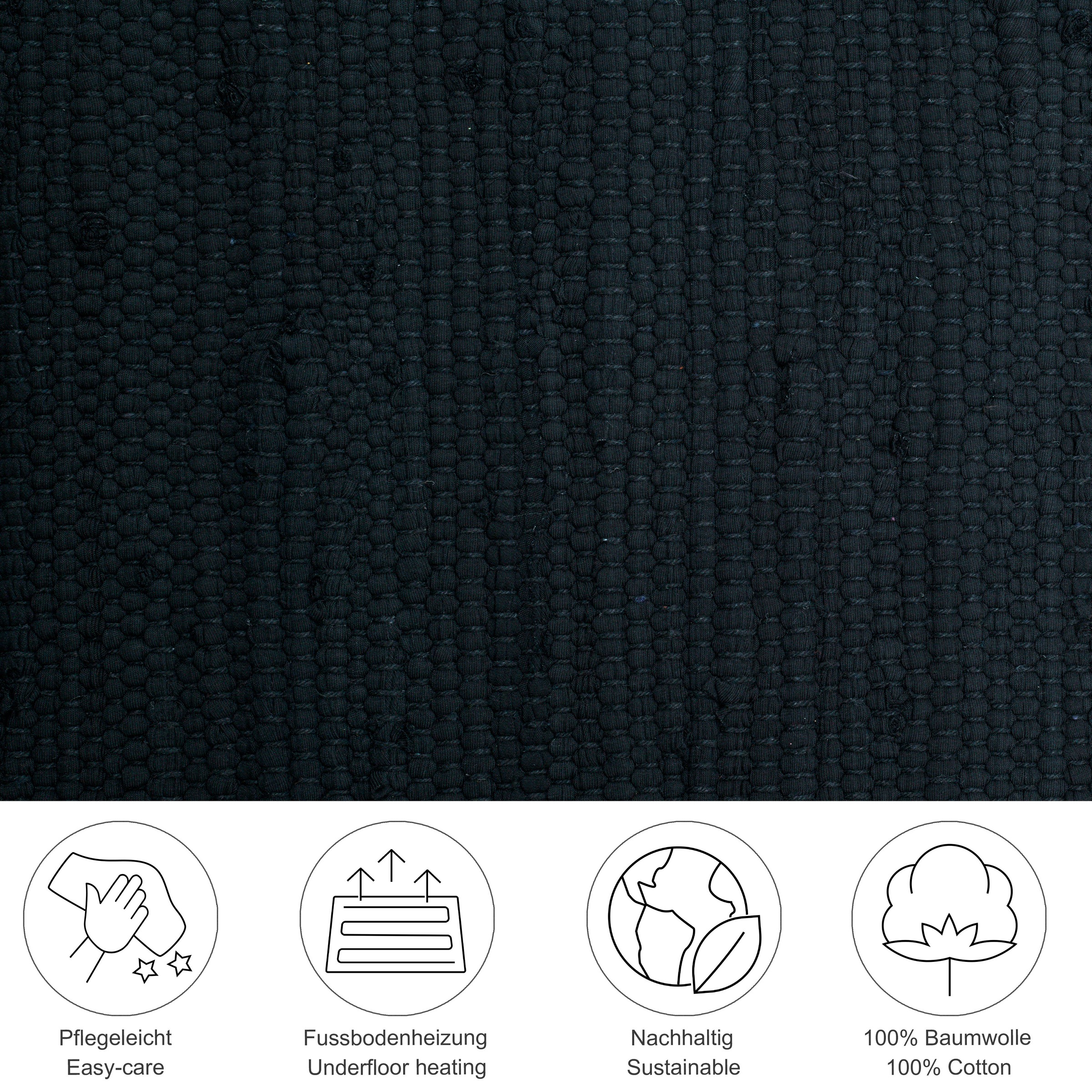 THEKO Teppich »Happy Cotton Fleckerl, handgewebt«, rechteckig, 5 mm Höhe, F günstig online kaufen