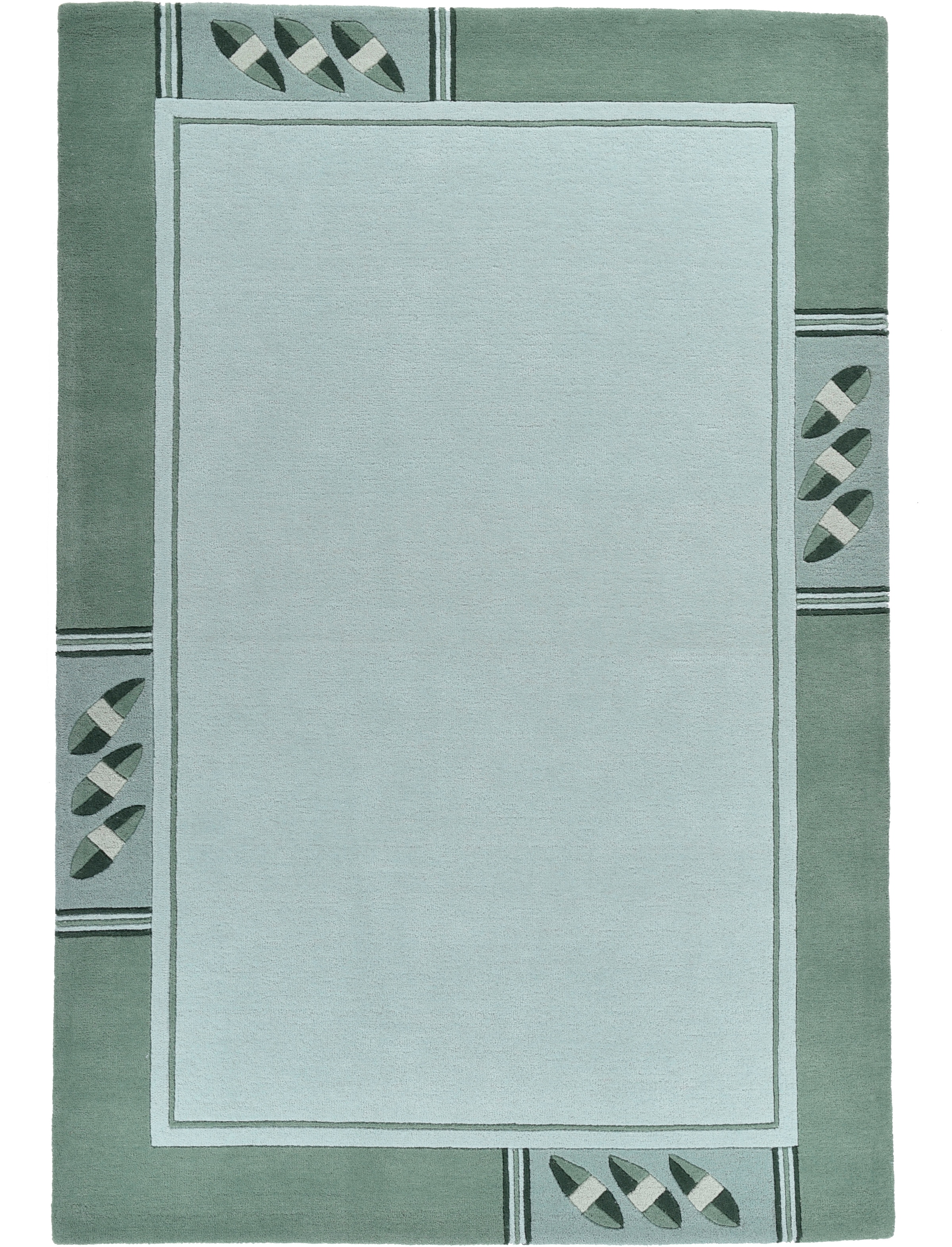 THEKO Wollteppich »Royal Nepali 3029«, rechteckig, 15 mm Höhe, reine Wolle, handgetuftet, modernes Design, mit Bodüre