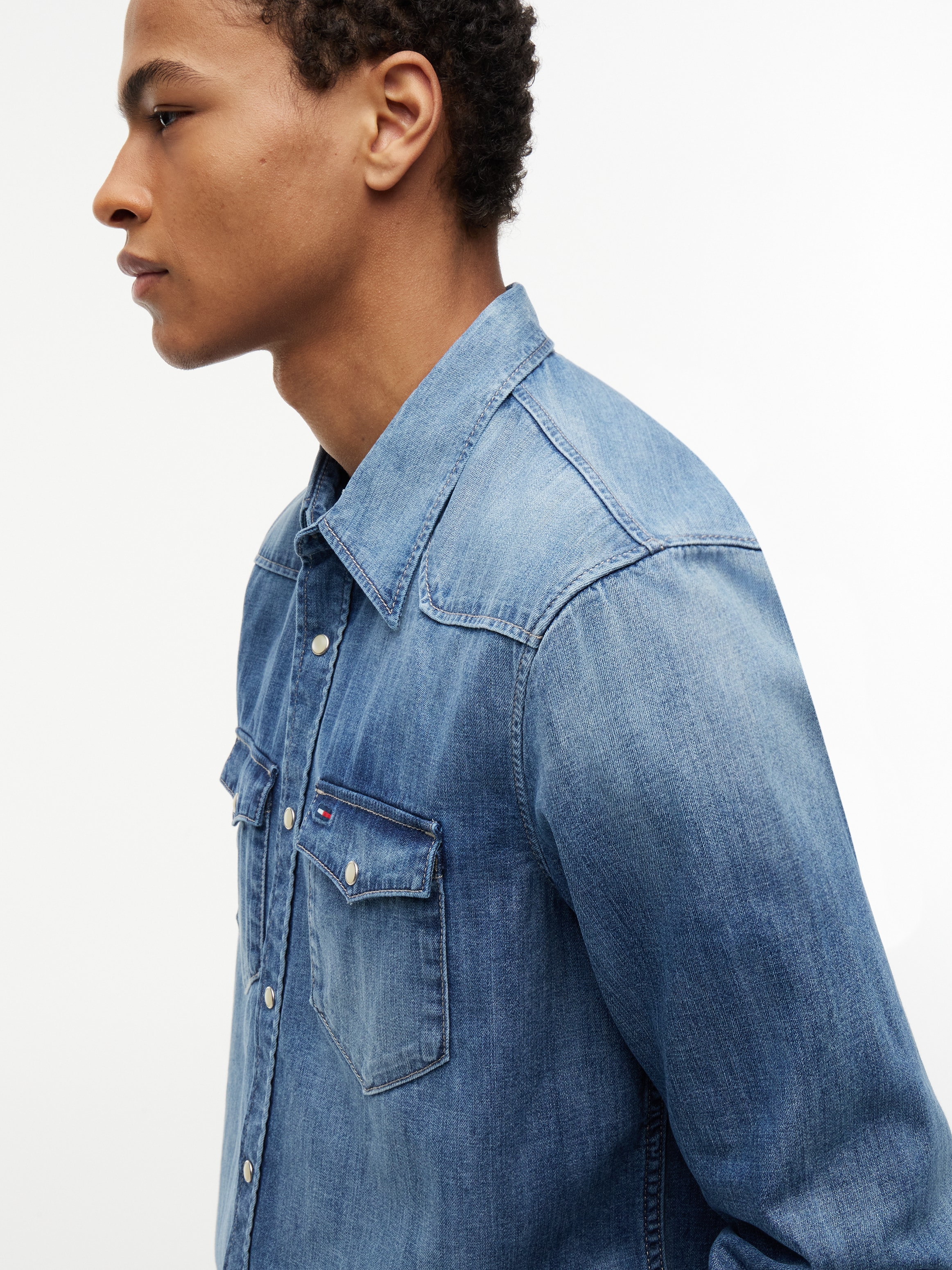 Tommy Jeans Jeanshemd »REGULAR DENIM WESTERN«