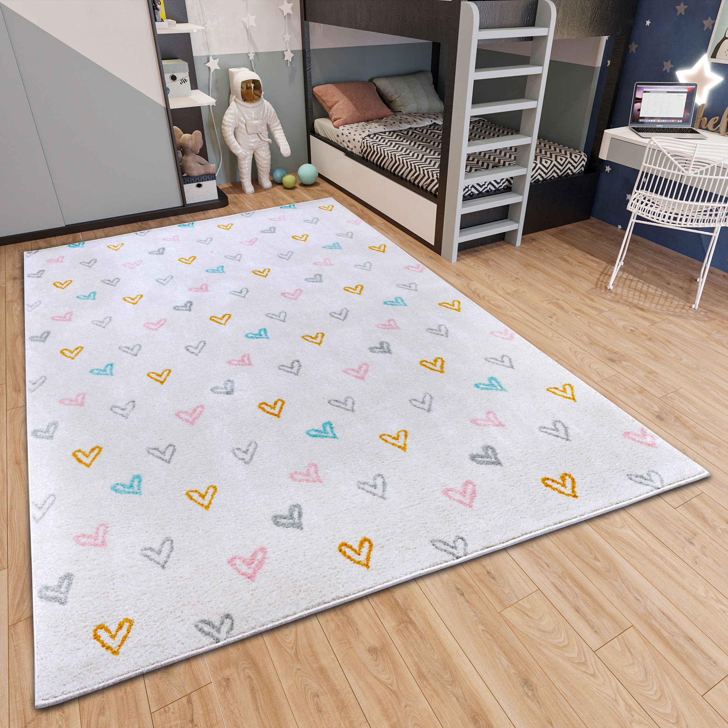 HANSE Home Kinderteppich »Adventures Hearts«, rechteckig, 7 mm Höhe, Spielt günstig online kaufen