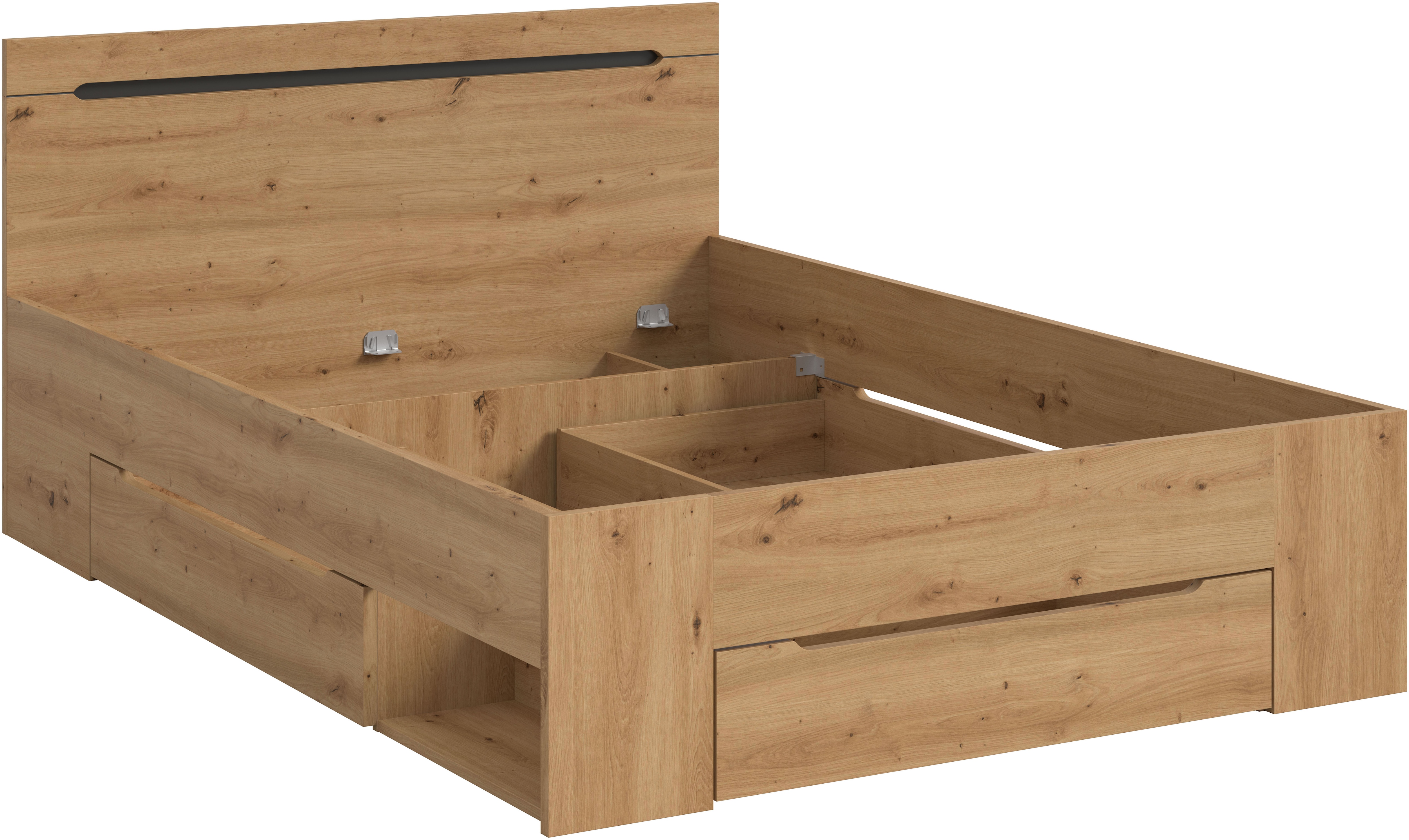 Home affaire Stauraumbett »REHAT, in 144 oder 184 cm Breite, 3 Schubkästen, günstig online kaufen