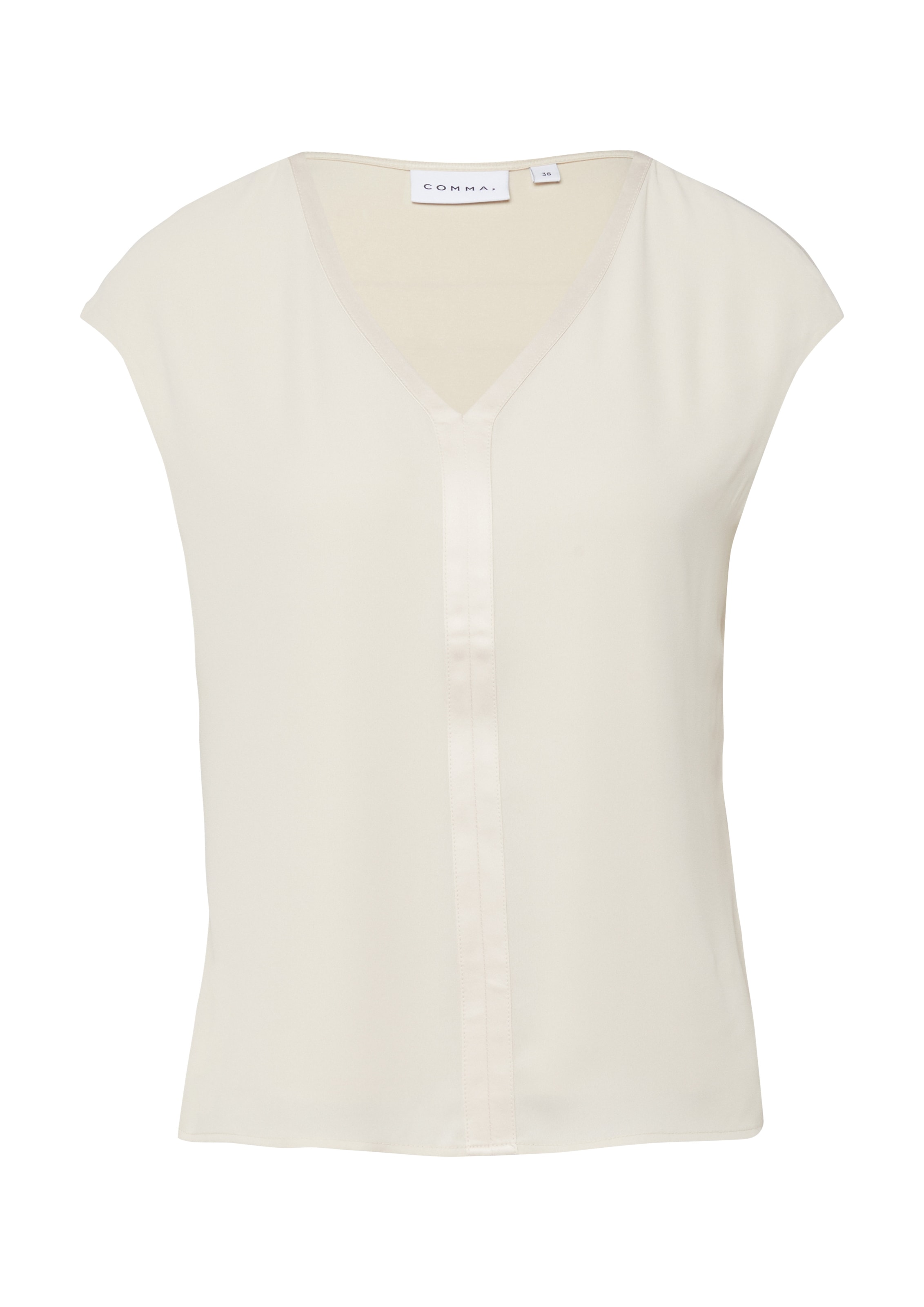 Comma Blusenshirt Sommer-Top mit V-Ausschnitt, ärmellos