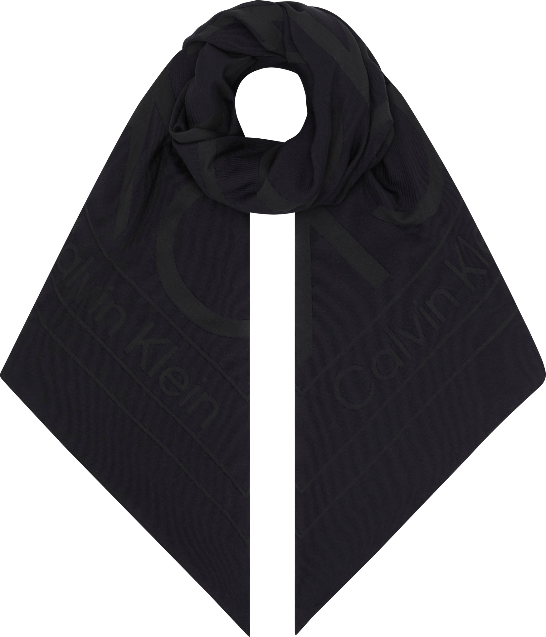 Calvin Klein Schal »BURNOUT LARGE MONOGRAM SCARF«, mit Burnout-Logomuster
