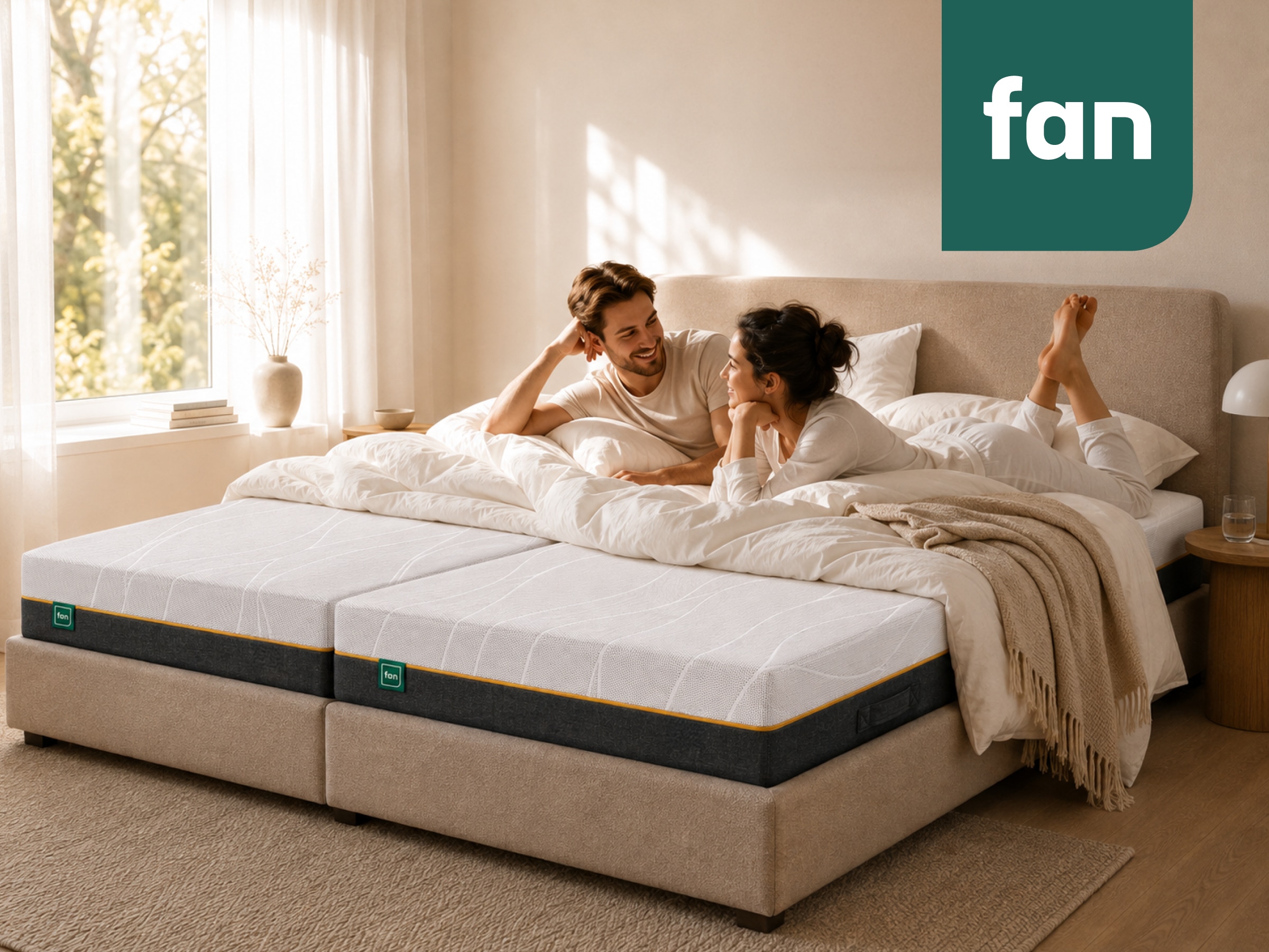 fan Taschenfederkernmatratze »fan Flexible Duo T, Matratze 90x200 cm, 140x200 cm & mehr, in H2/H3« 22 cm hoch 1.034 Federn 1 Stk. tlg. Wendematratze mit Pure Fresh-Bezug, 1034 Federn (bei 100x 200 cm)