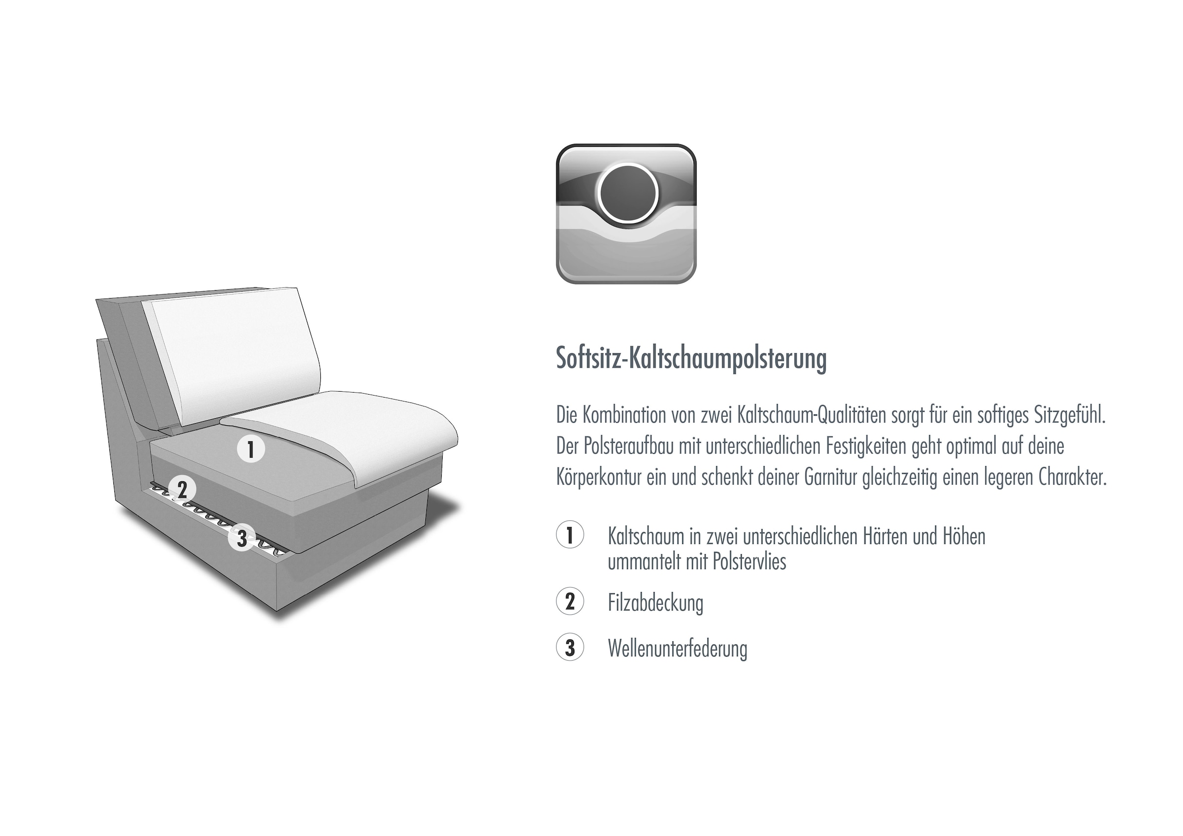 Die PlanBar Ecksofa »PN-EM20061, wahlweise frei im Raum stellbar« wahlweise mit echt bezogenem Rücken und Sitztiefenverstellung