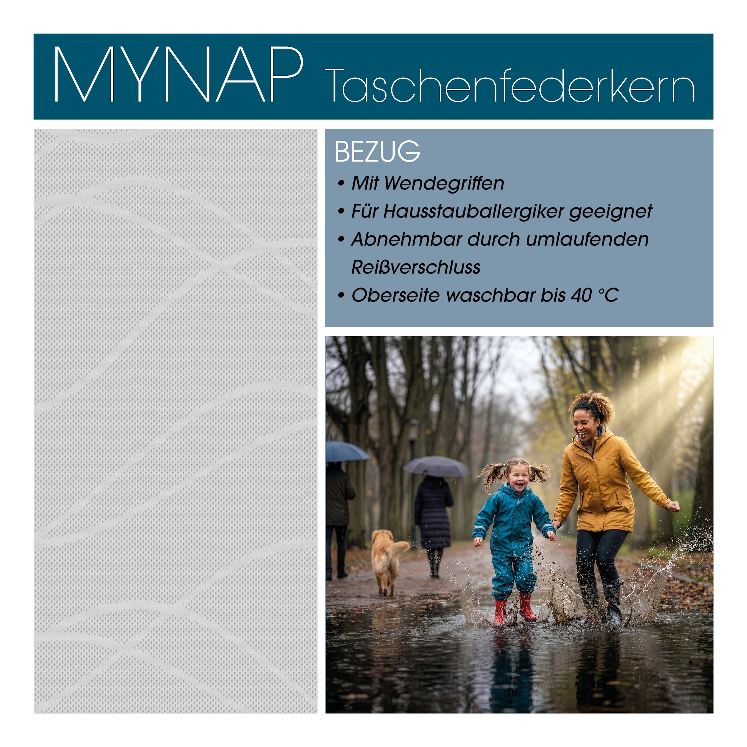 Schlaraffia Taschenfederkernmatratze »Schlaraffia myNap TFK-Matratze,« 19 cm hoch 500 Federn 1 Stk. tlg. mit speziellem X-Spring Federkern