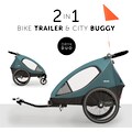 Hauck Fahrradkinderanhänger »2in1 Bike Trailer und Buggy Dryk Duo, petrol«, für 2 Kinder; inklusive Deichsel