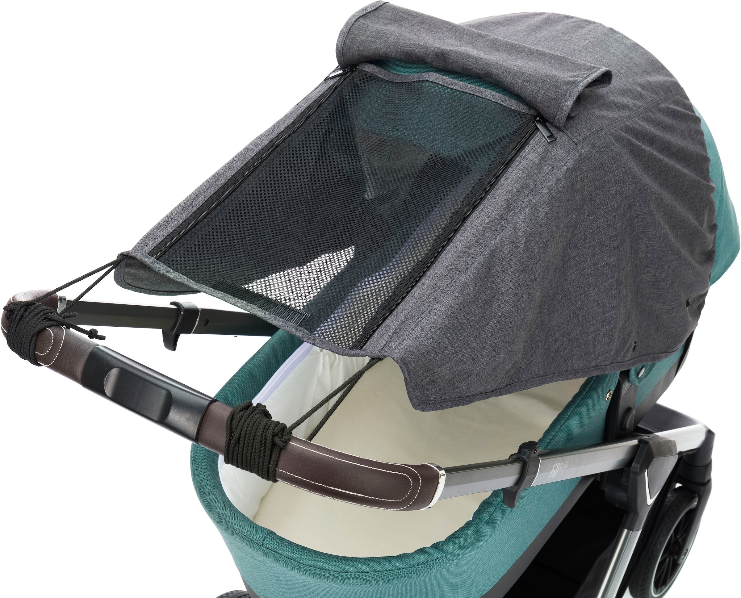 Fillikid Kinderwagen-Sonnenschutzhülle »Sonnenschutz Deluxe, grau melange«, für Kinderwagen & Buggys