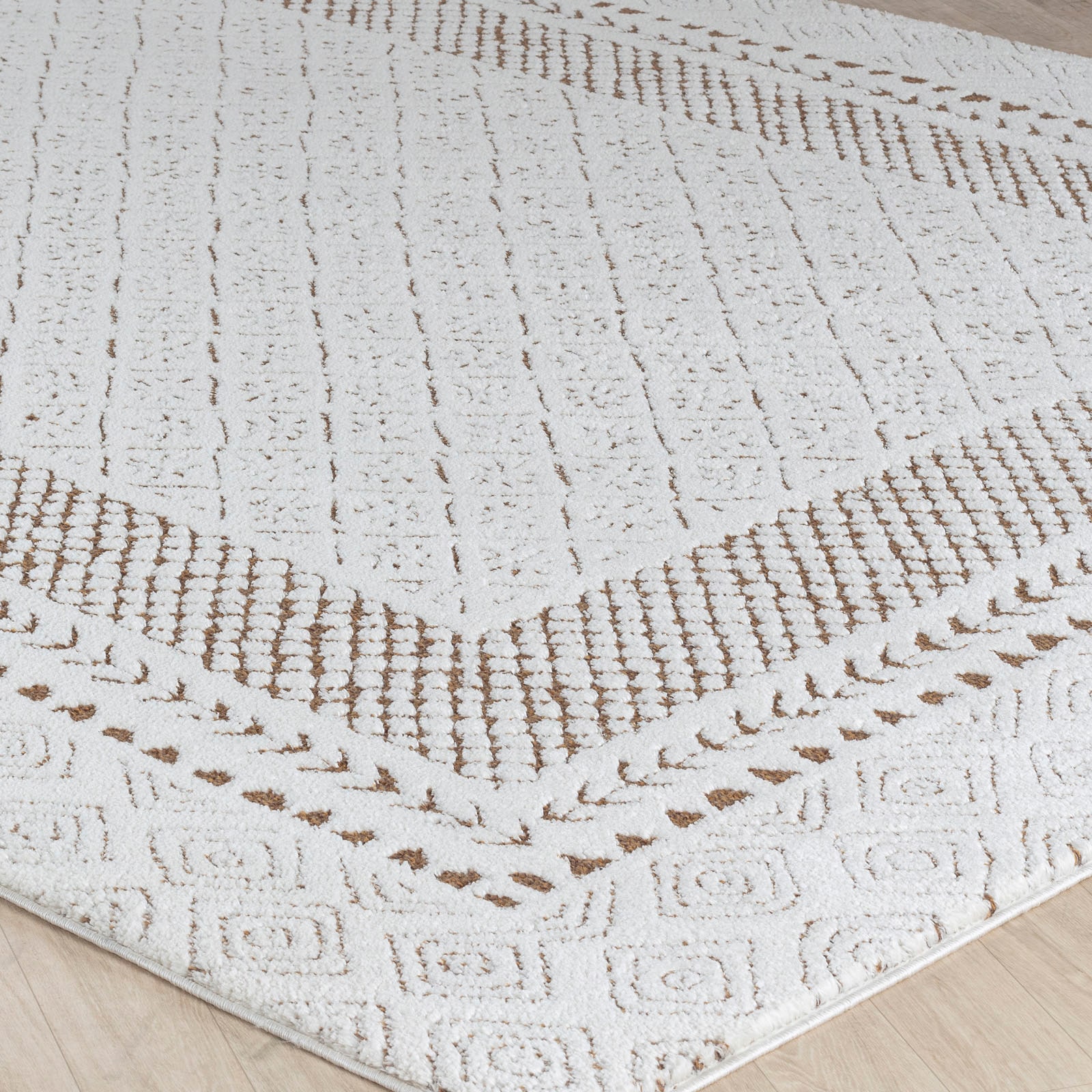Livabliss Teppich »MONACO«, rechteckig, 14 mm Höhe, Skandinavischer Teppich, Kurzflor Boho-Wohnzimmerteppich