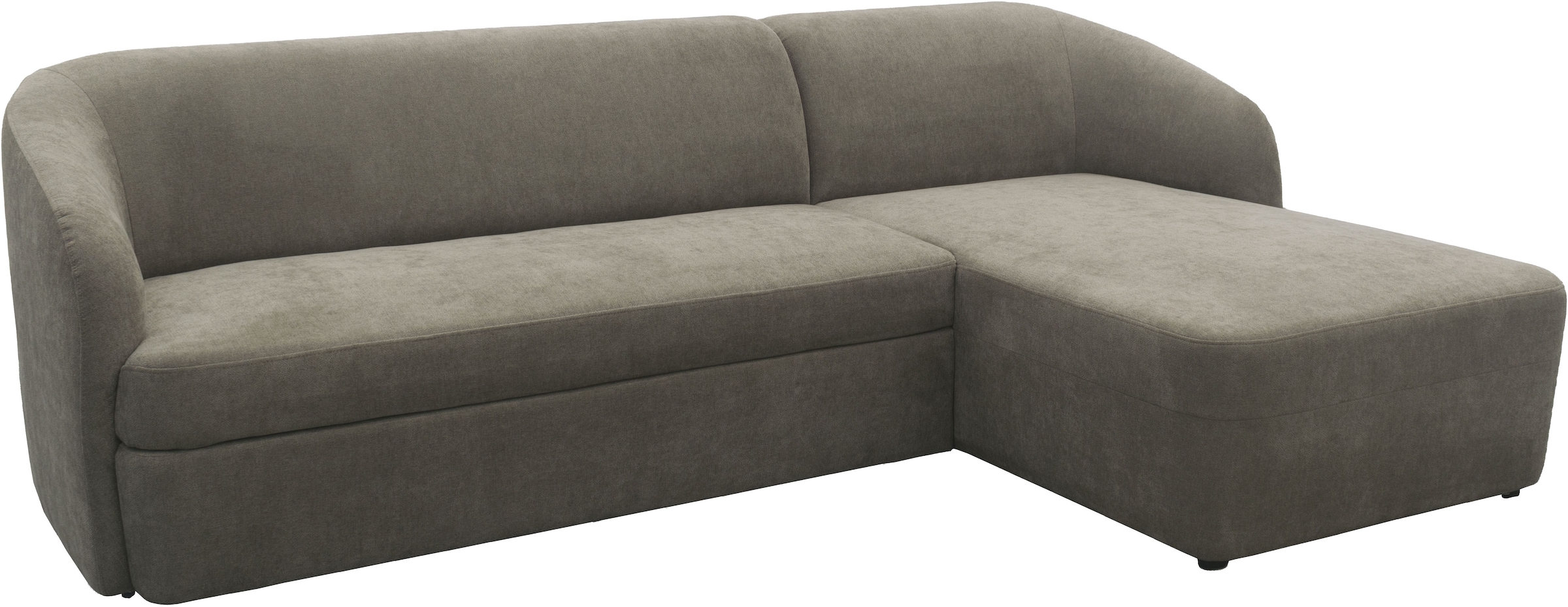 DOMO collection Ecksofa »Orbis, modernes, klares Design mit schmalen, abgerundeten Armlehnen« whlw. mit Bettfunktion u./o. Bettkasten, aus Luxus- Microfaser