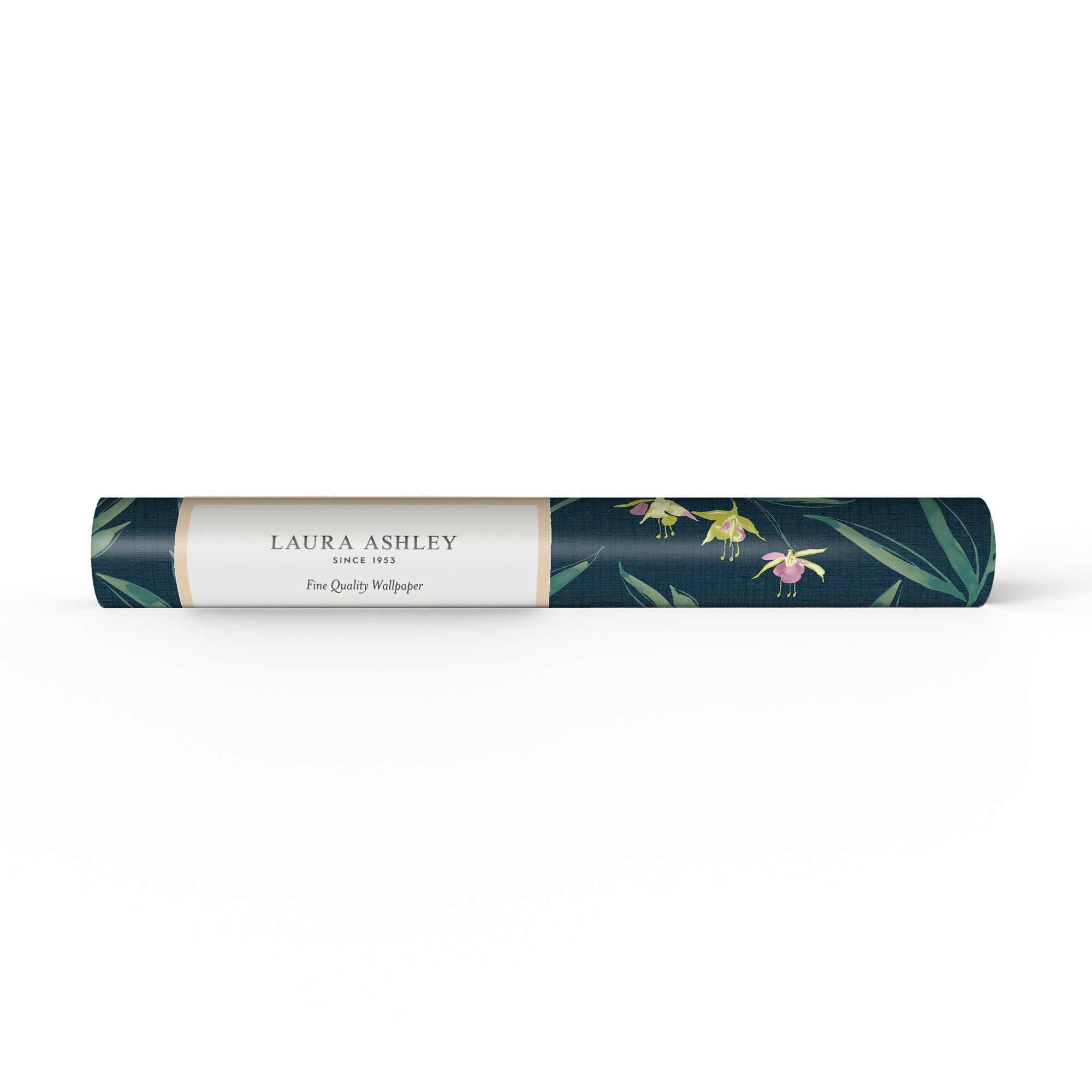 LAURA ASHLEY Vliestapete »Fulwell Fuchsia Midnight Seaspray« geblümt glatt 10mx52cm (ca. 5m2)