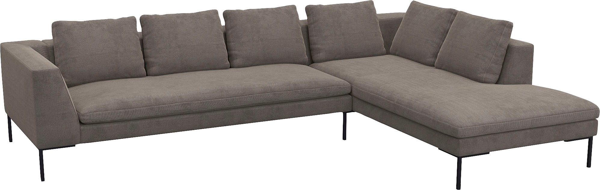 FLEXLUX Ecksofa »Loano, superbequemer Sitzkomfort durch Kaltschaum im Sitz, günstig online kaufen