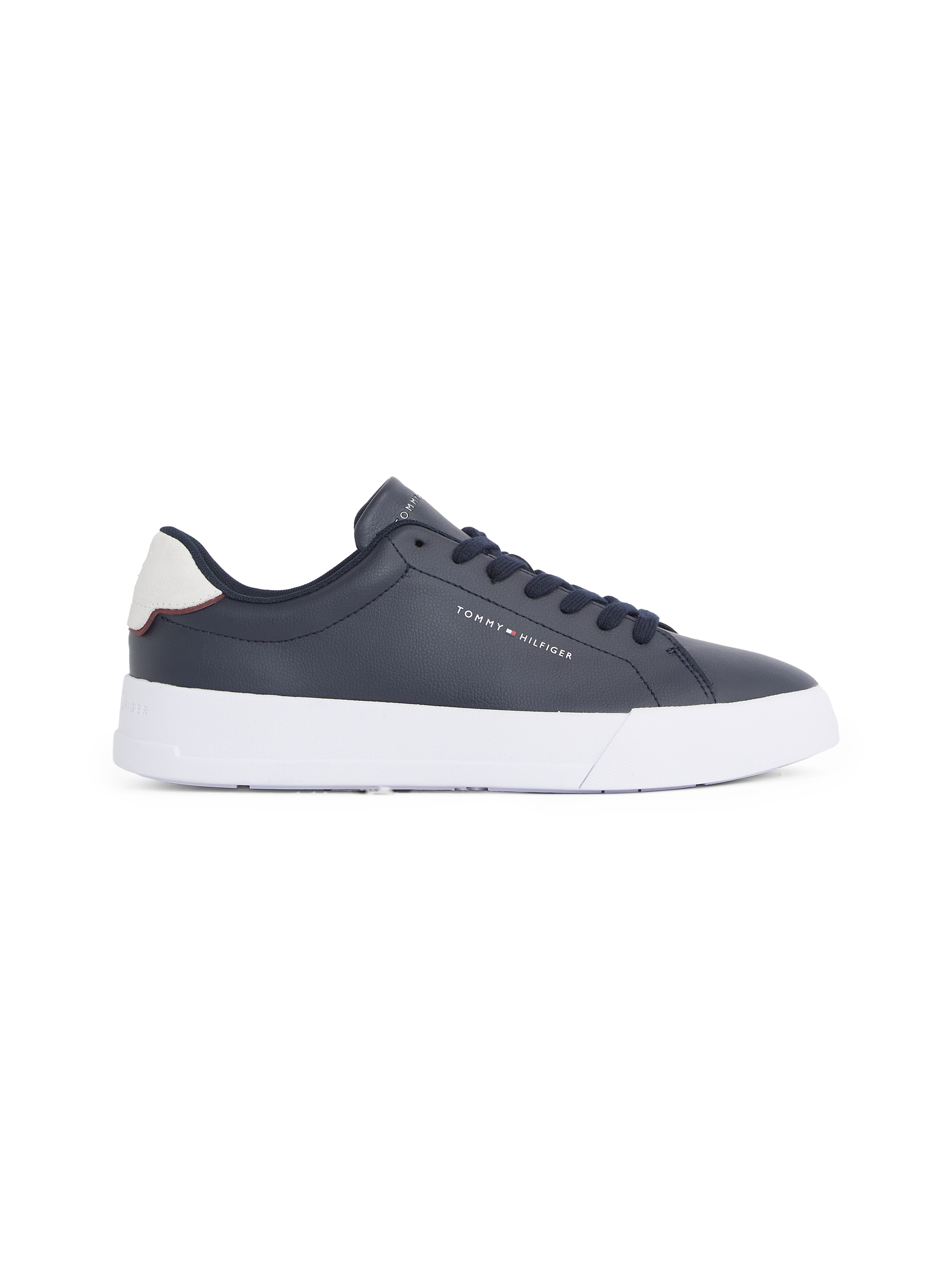 Tommy Hilfiger Sneaker »TH COURT LTH DETAIL ESS«, Freizeitschuh, Halbschuh, Schnürschuh mit seitlichem Logoschriftzug