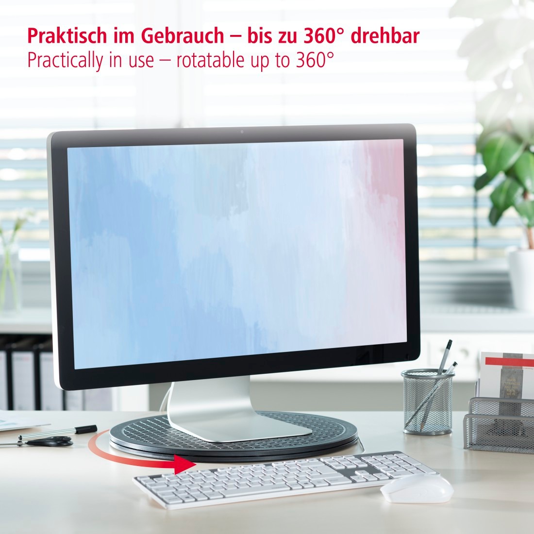 Hama Halterung »Universal-Drehteller, XL, 40 cm Durchmesser, Schwarz«, (1 St.), 360 ° drehbar, rutschfest, Gummifüße, Tragkraft bis 100 kg