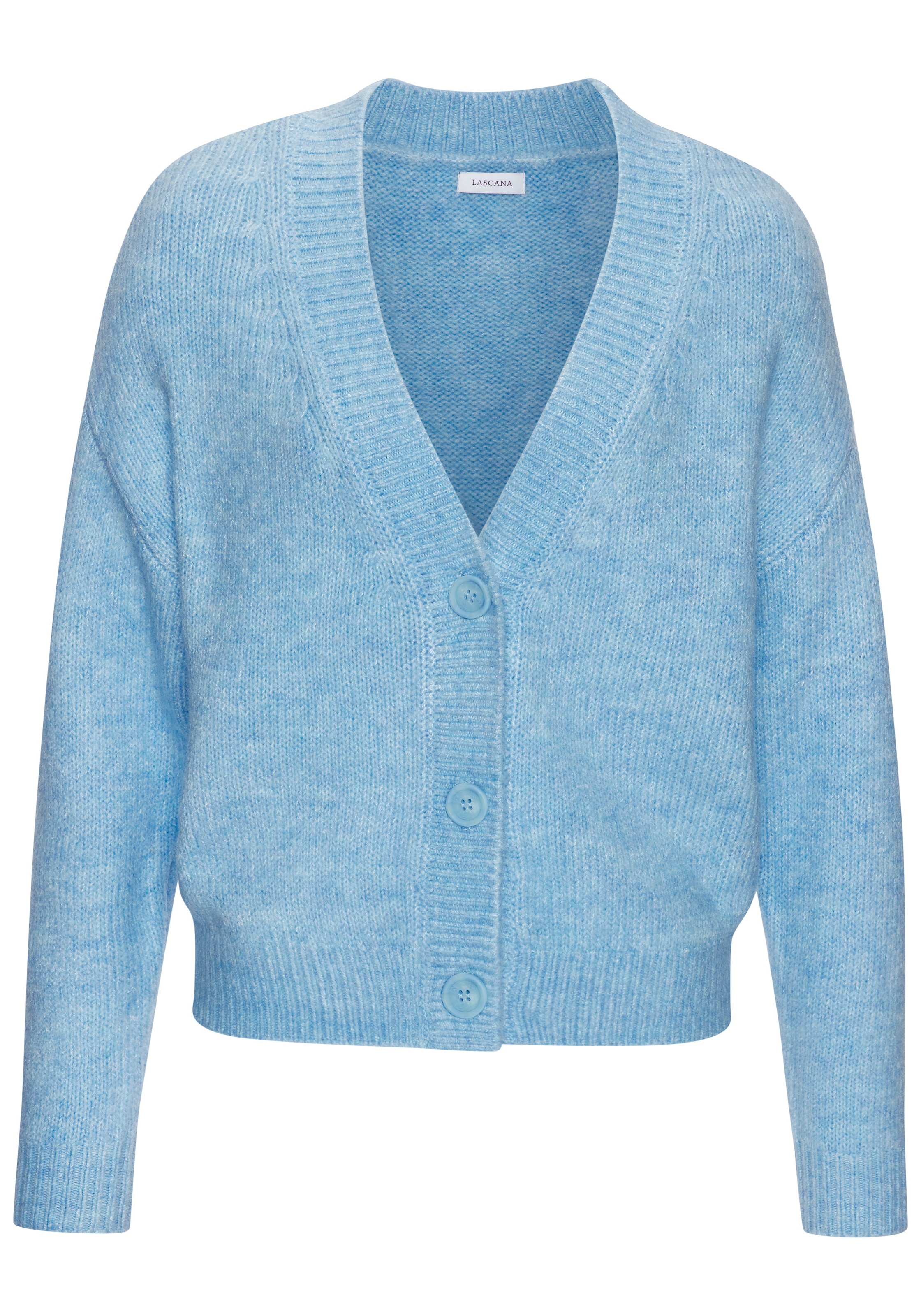 LASCANA Strickjacke mit Knopfleiste, weicher Cardigan