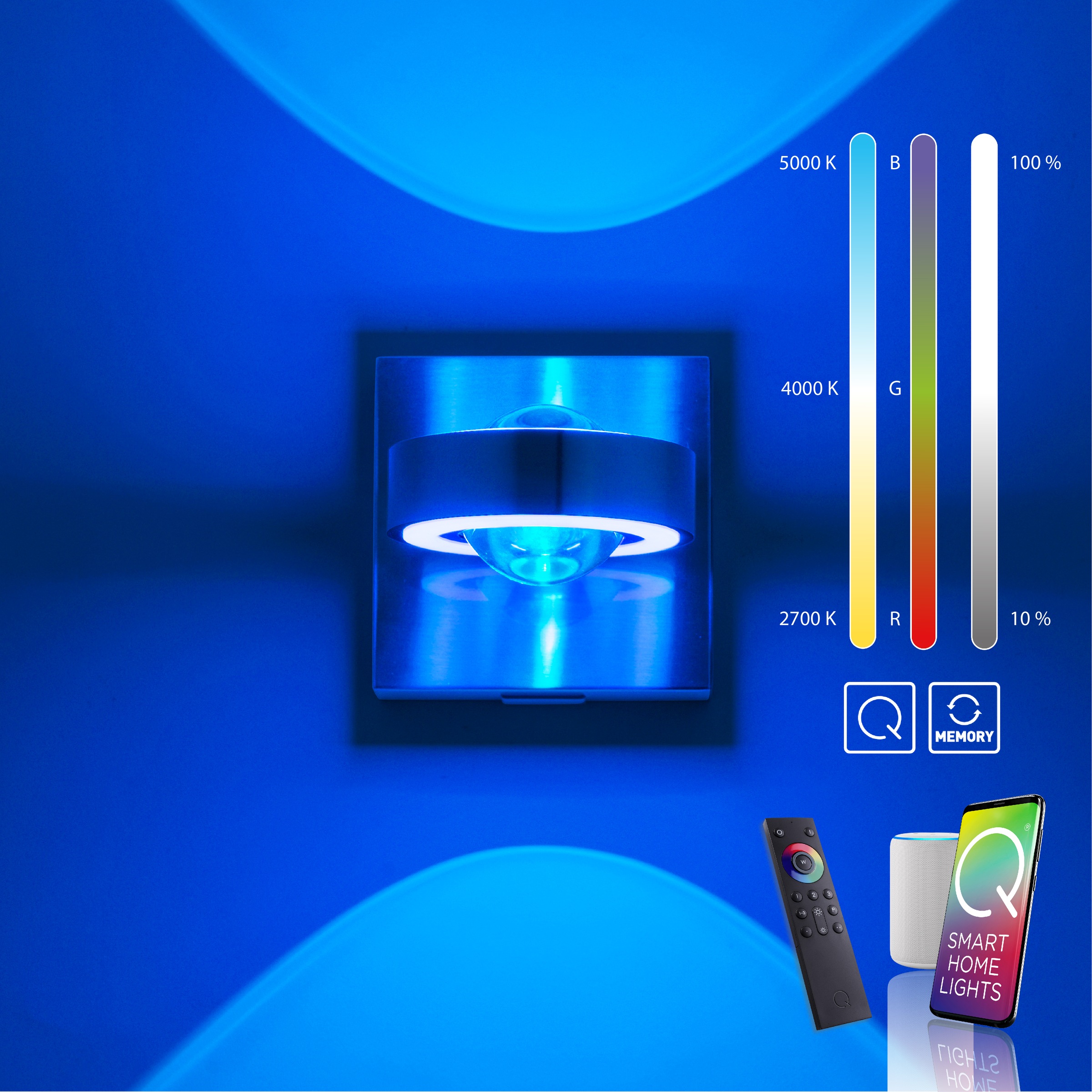 Neuhaus Q SMART HOME LIGHTS LED Wandleuchte »Q-MIA« LED-Board 1 Stk. warmweiß - kaltweiß