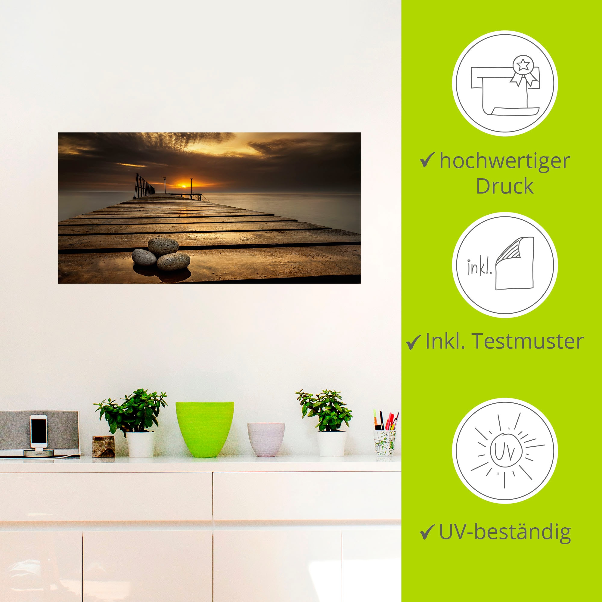 Artland Wandbild »Sonnenaufgang am Schwarzen Meer«, Sonnenaufgang & -untergang, (1 St.), als Leinwandbild, Poster, Wandaufkleber in verschied. Größen