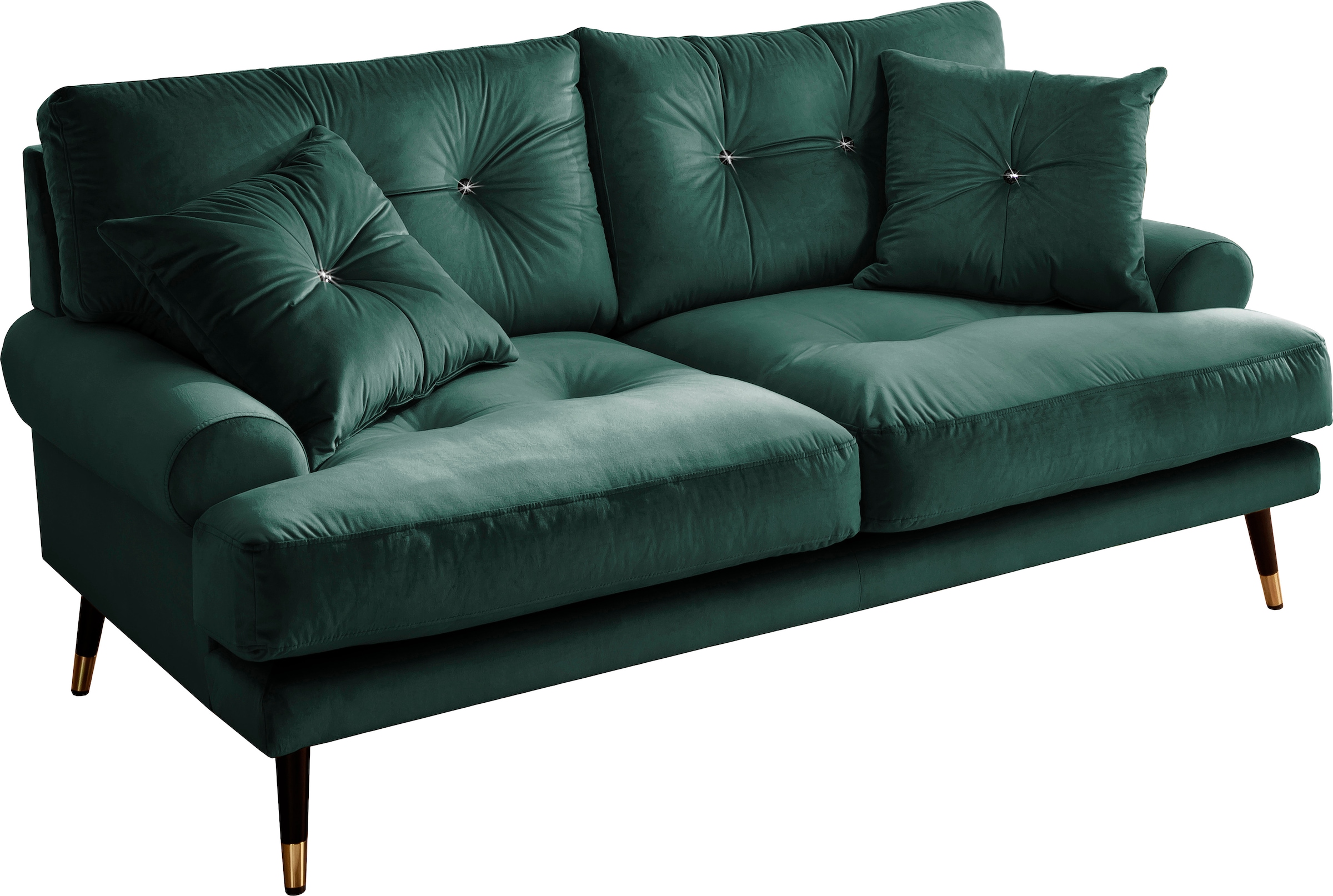 Trends by HG 2-Sitzer »Samir« mit Strasssteinen und goldfarben Applikationen