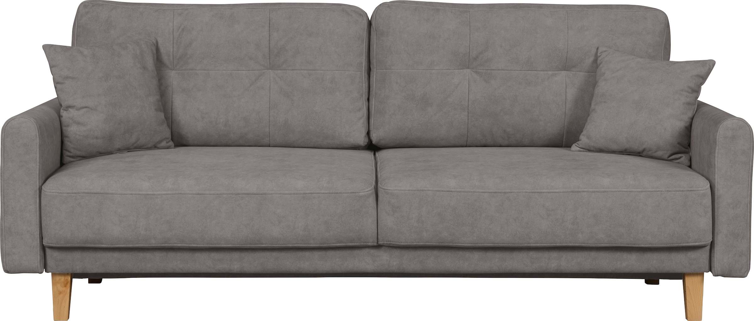 Home affaire 3-Sitzer »TRIPLO optionale Schlafsofa mit Bettkasten, Maße B/T/H: 215/100/89 cm«, Wahlweise Bettfunktion - Liegefläche 145x191 cm, Rücken-, Zierkissen