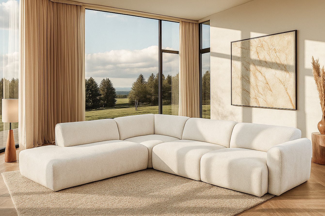 Home affaire Ecksofa »Myrland Wohnlandschaft« Breite 310 cm, L-Form, Chenille, Easy Clean Stoff, mit Kaltschaum
