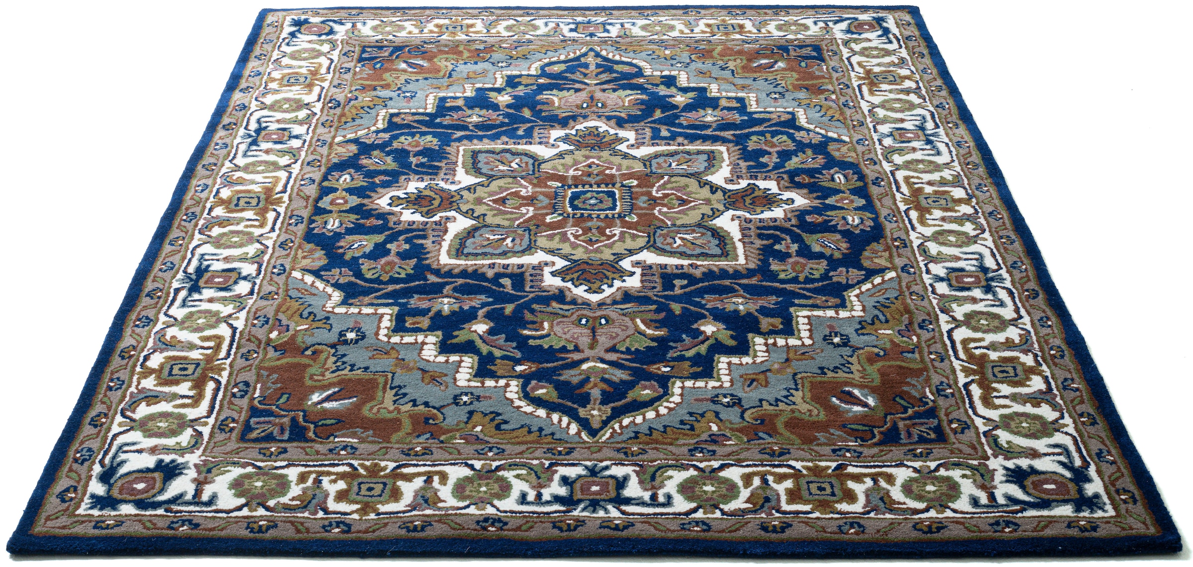 my home Wollteppich »Aman«, rechteckig, 14 mm Höhe, reine Wolle, Orient-Opt günstig online kaufen