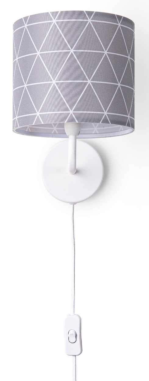 Paco Home Wandleuchte »Stella 401«, 1 flammig, Leuchtmittel E14 | ohne Leuchtmittel, Stecker Flur Lampe Wohnzimmer âˆ…18cm Skandi Stil Kabel 3m E14