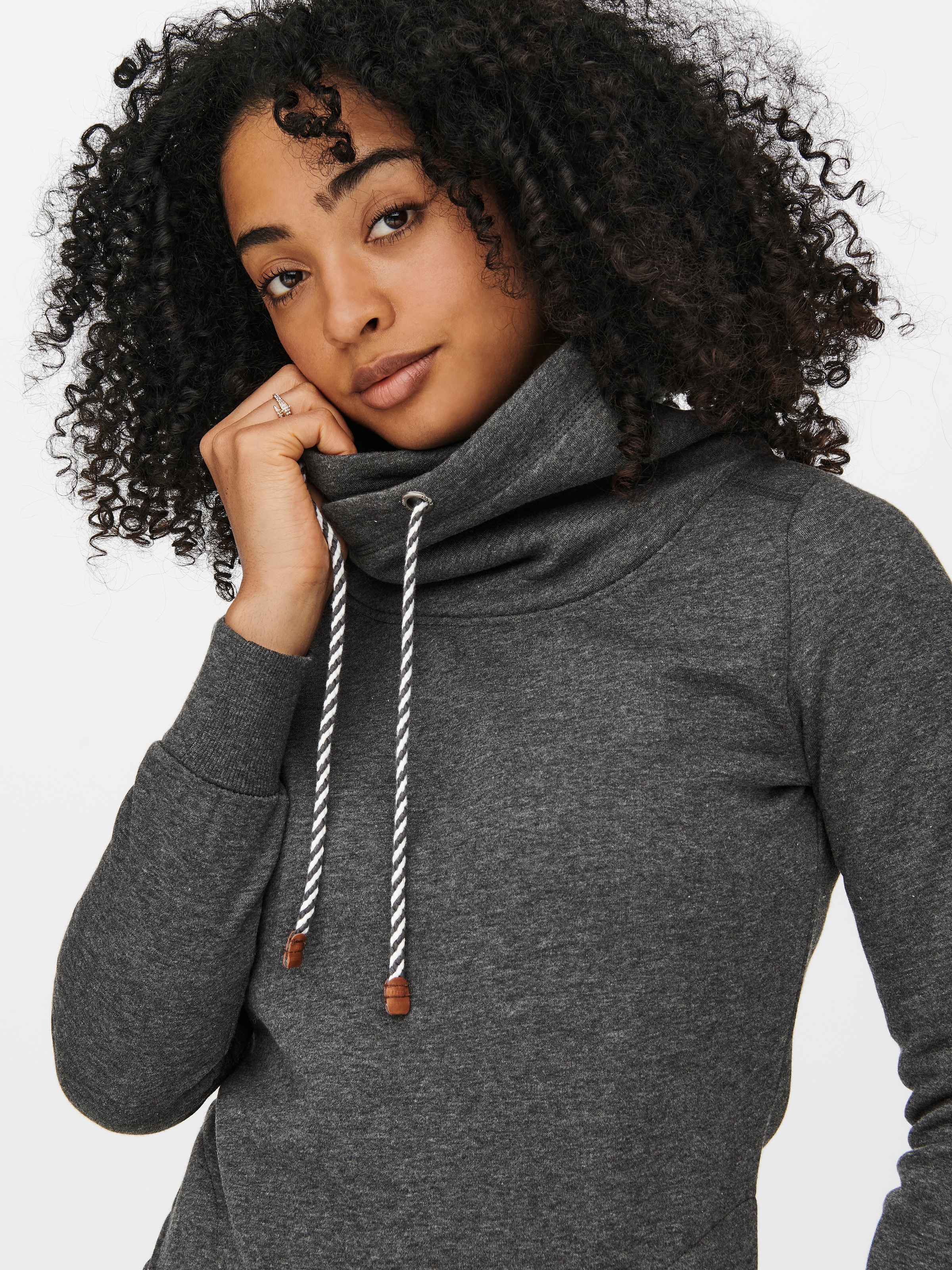 ONLY Sweatshirt »ONLBETTE L/S LONG HIGH NECK SWT«