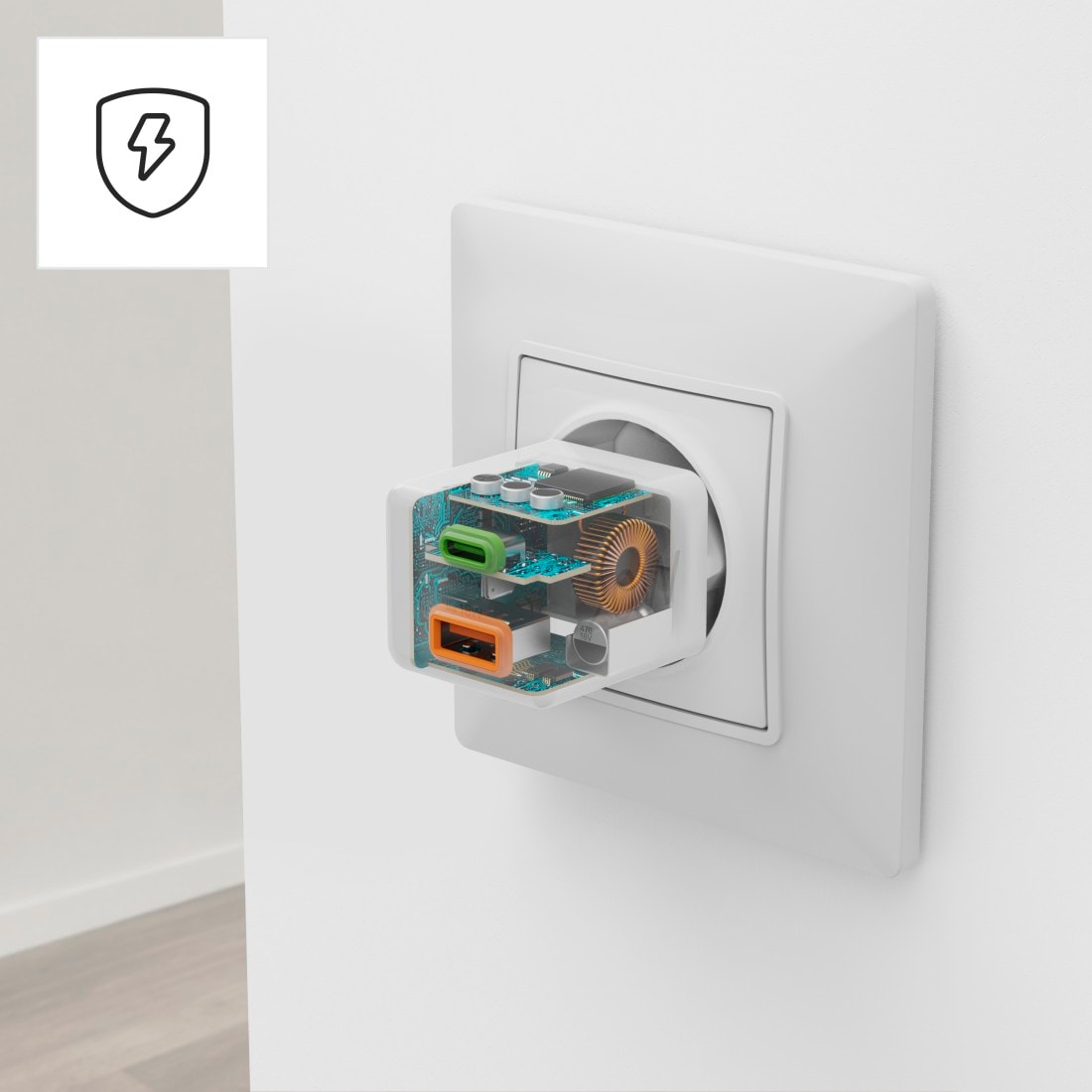Hama Schnelllade-Gerät »Schnelladegerät, 1x USBC, 1x USB-A, 30W, PD, Qualcomm® Quick Charge™«