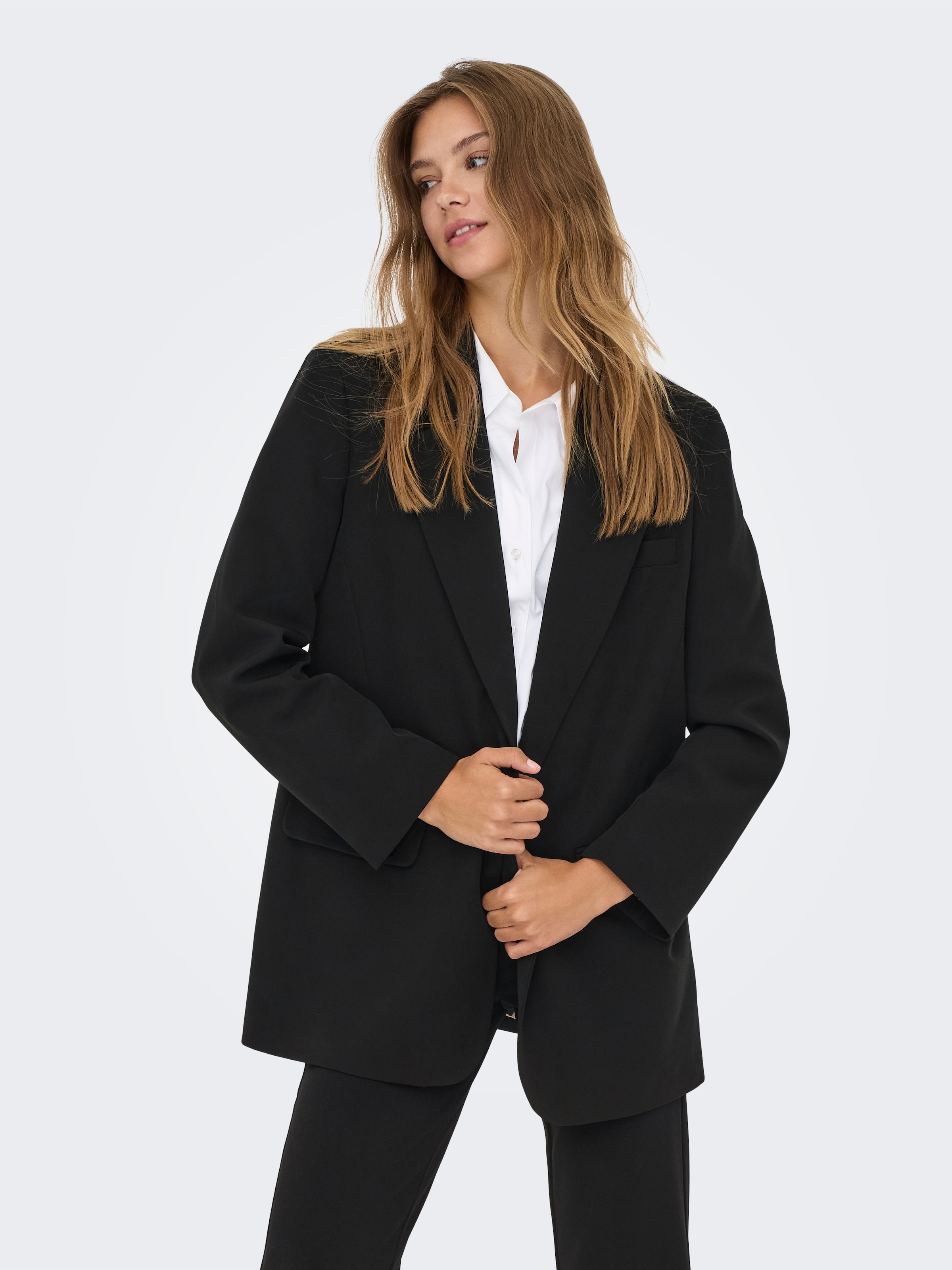 ONLY Longblazer »ONLLANA-BERRY L/S REG BLAZER TLR CS« Black Detail:W. LEO LINING 42 42 Modischer Blazer von ONLY
