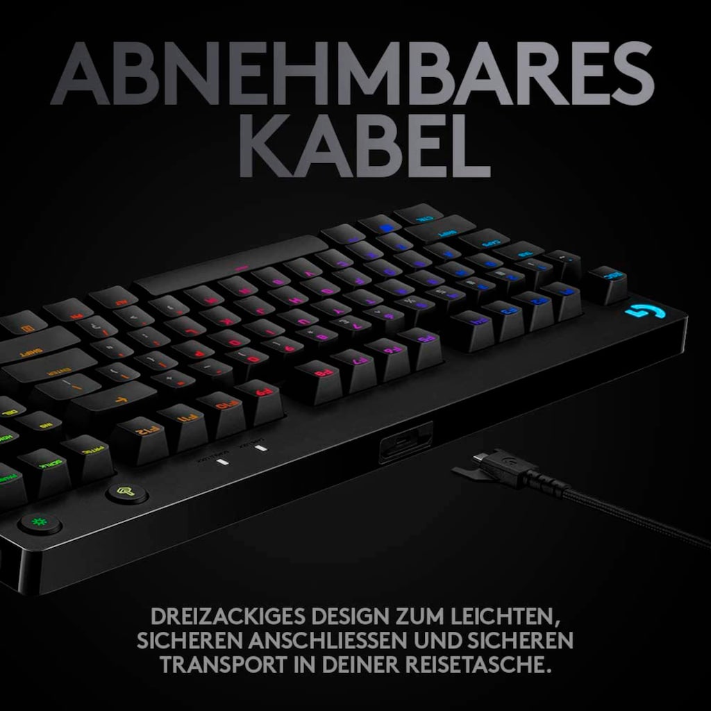 Logitech G Gaming-Tastatur »G PRO Mechanical Gaming Keyboard Clicky«, (Ziffernblock)