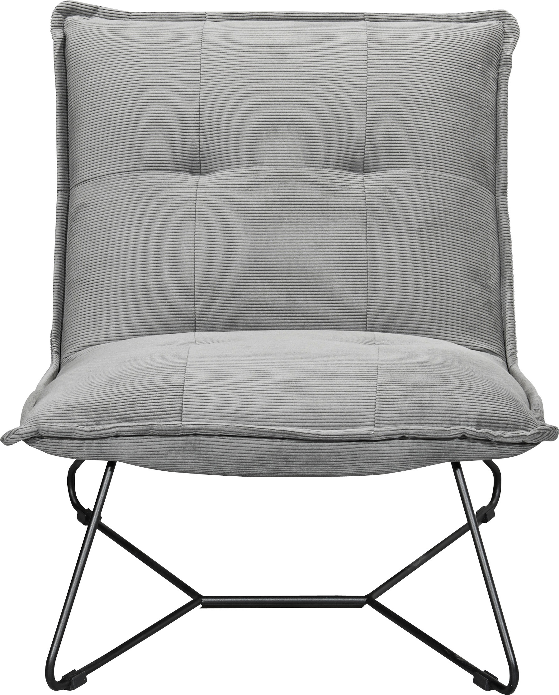 ED EXCITING DESIGN Sessel »Vico«, mit Design-Gestell aus schwarzem Metall, in Cord