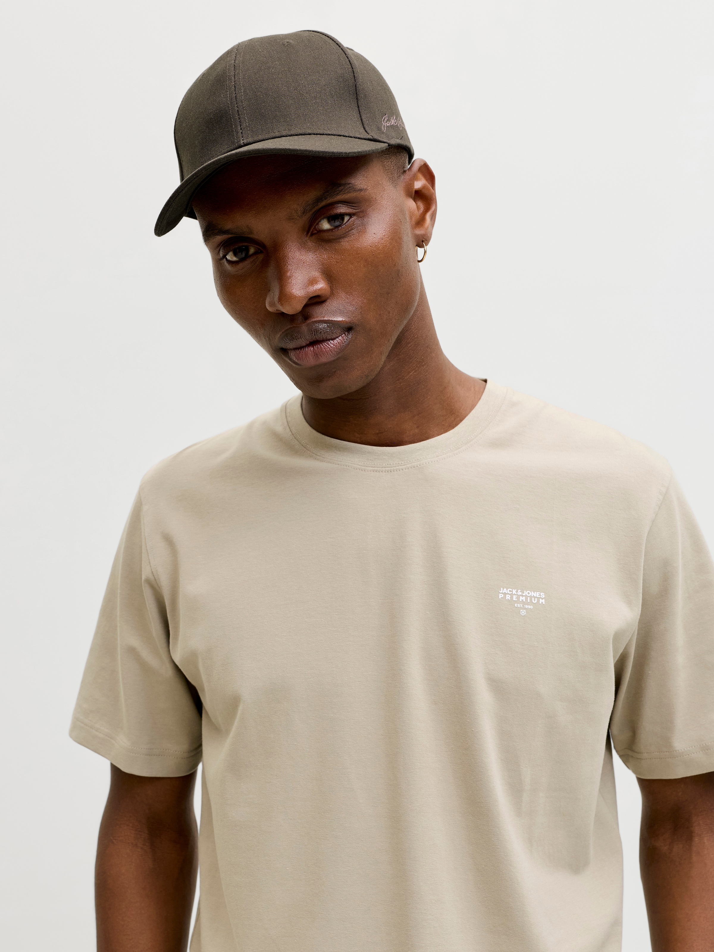 Jack & Jones Baseball Cap »JACBASE LOUIS LINEN BLEND CAP SN« mit Branding