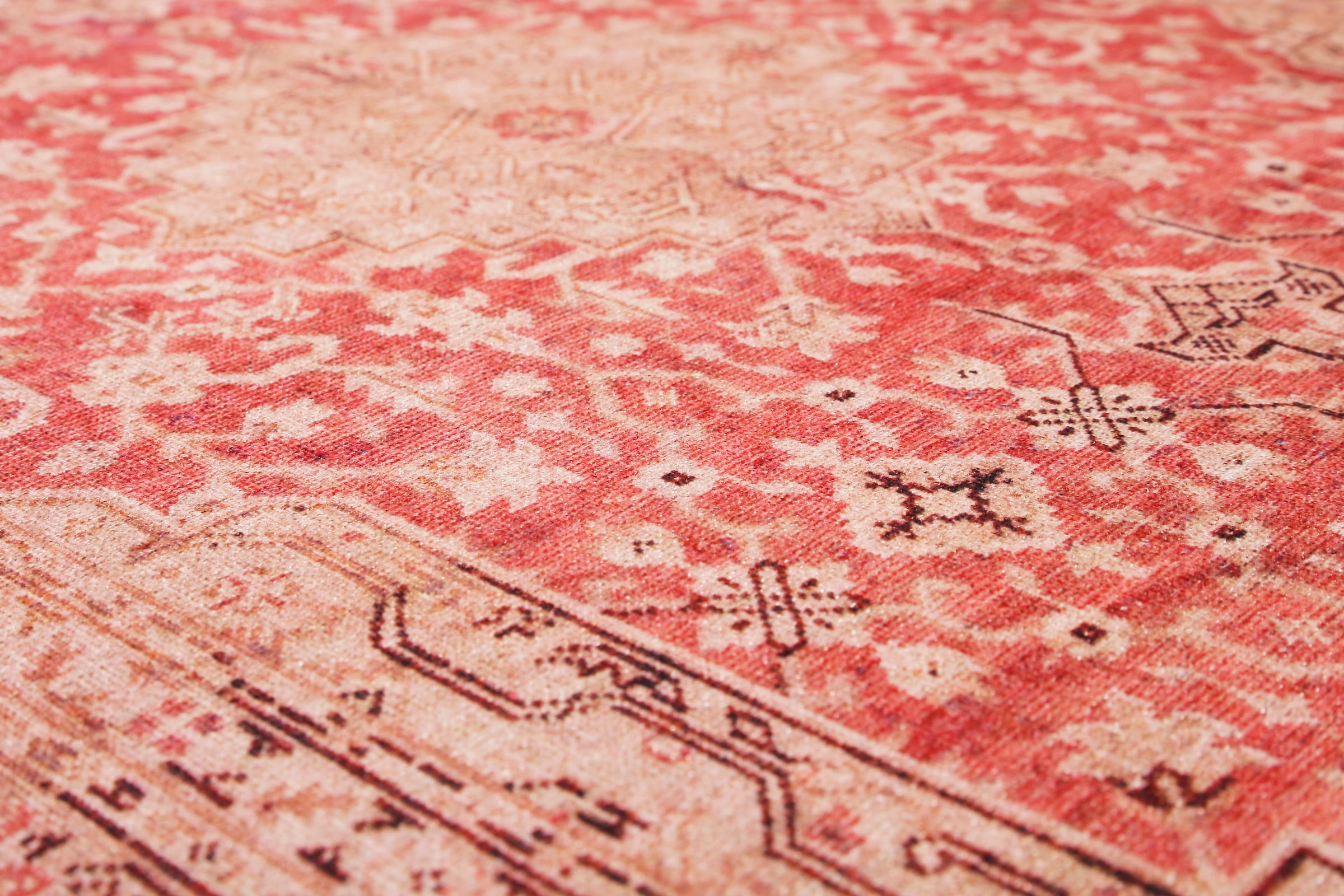 Wecon home Badematte »Polaroid« Höhe 6 mm rutschhemmend beschichtet fußbodenheizungsgeeignet | schnell trocknend Vintage Orient Stil, Badezimmerteppich, waschbar