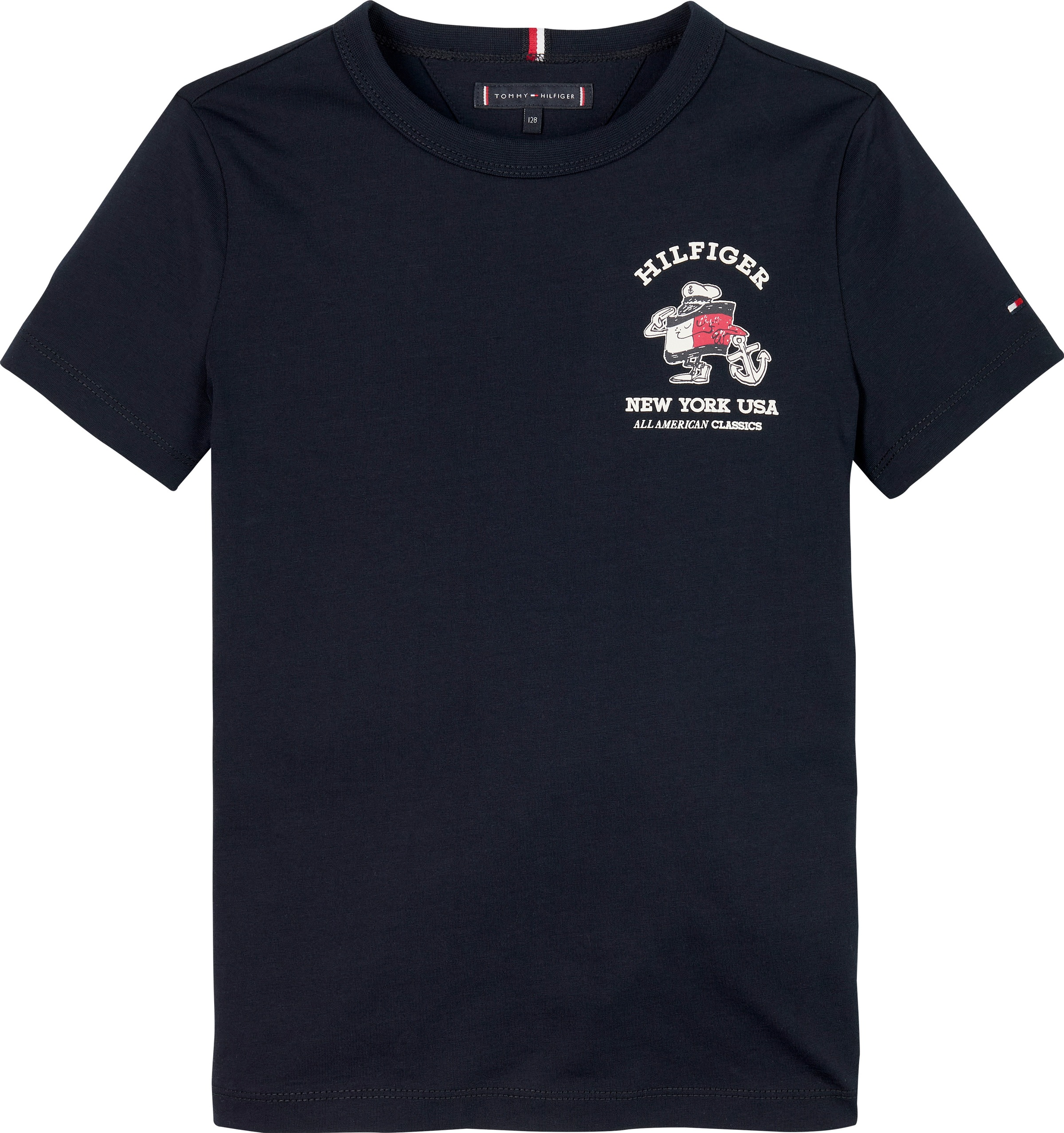 Tommy Hilfiger T-Shirt »FLAG FUN TEE SS«, mit Grafik-Logo