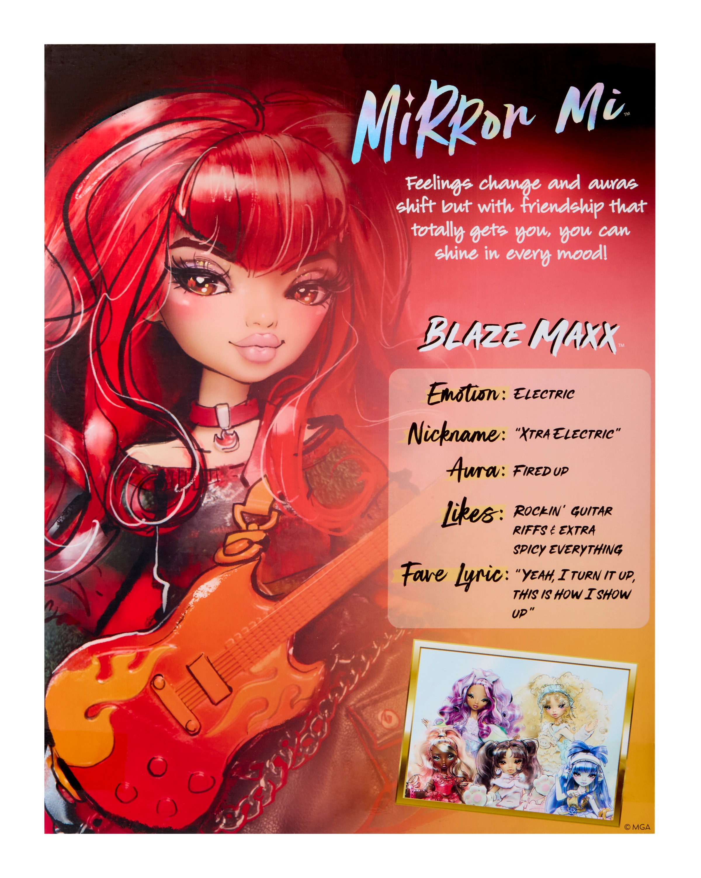 MGA ENTERTAINMENT Anziehpuppe »MirrorMi Fashion Doll - Blaze Maxx  (Electric)«