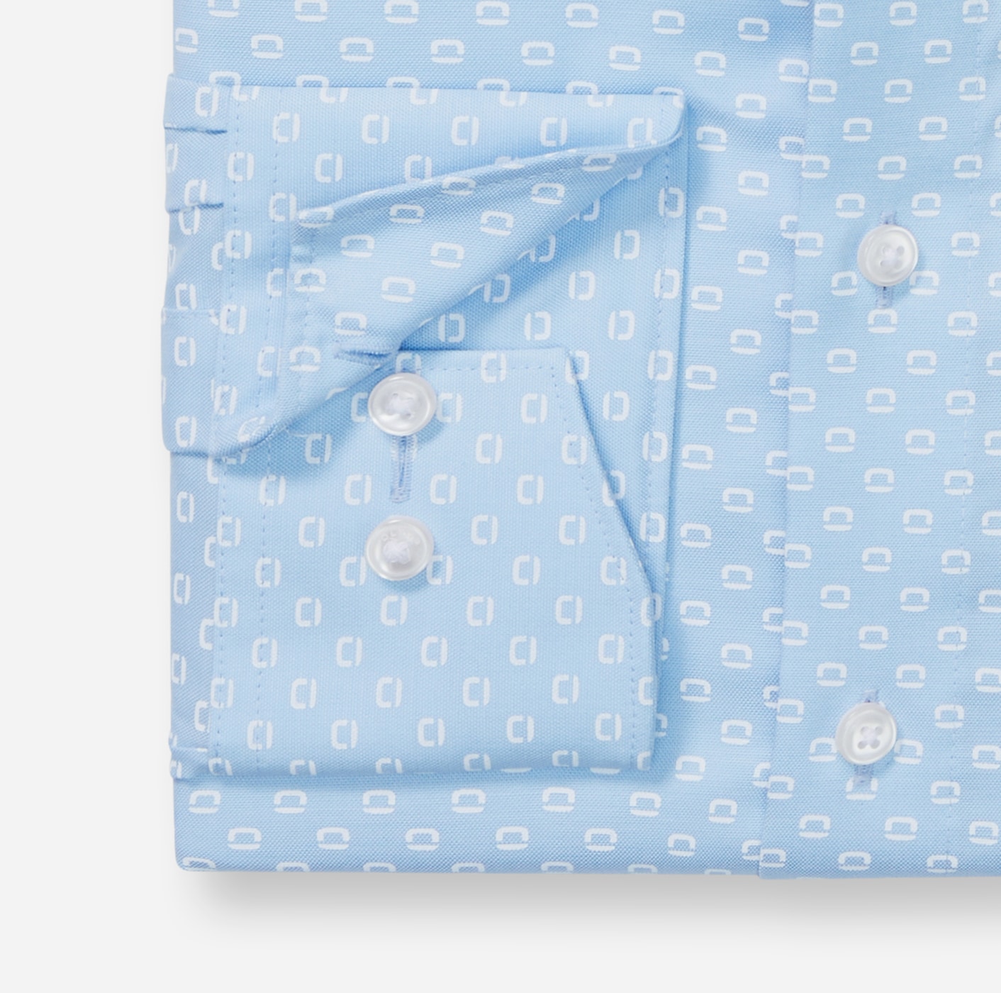 OLYMP Langarmhemd »Luxor modern fit« gemustert, Businesshemd, Global-Kentkragen, modern fit