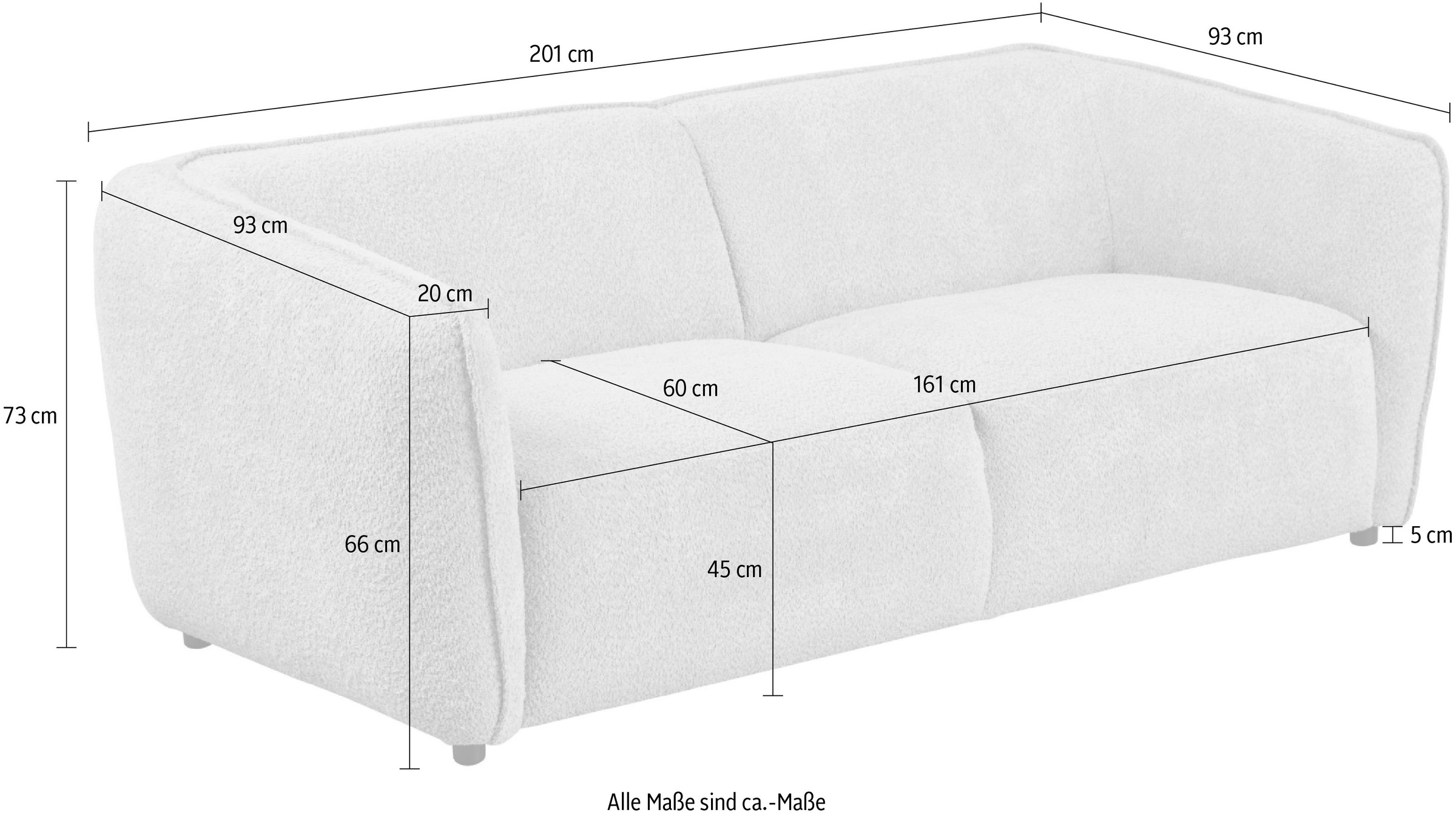 andas 2,5-Sitzer »Ostrup«, schlichtes modernes Design, in verschiedenen Farben