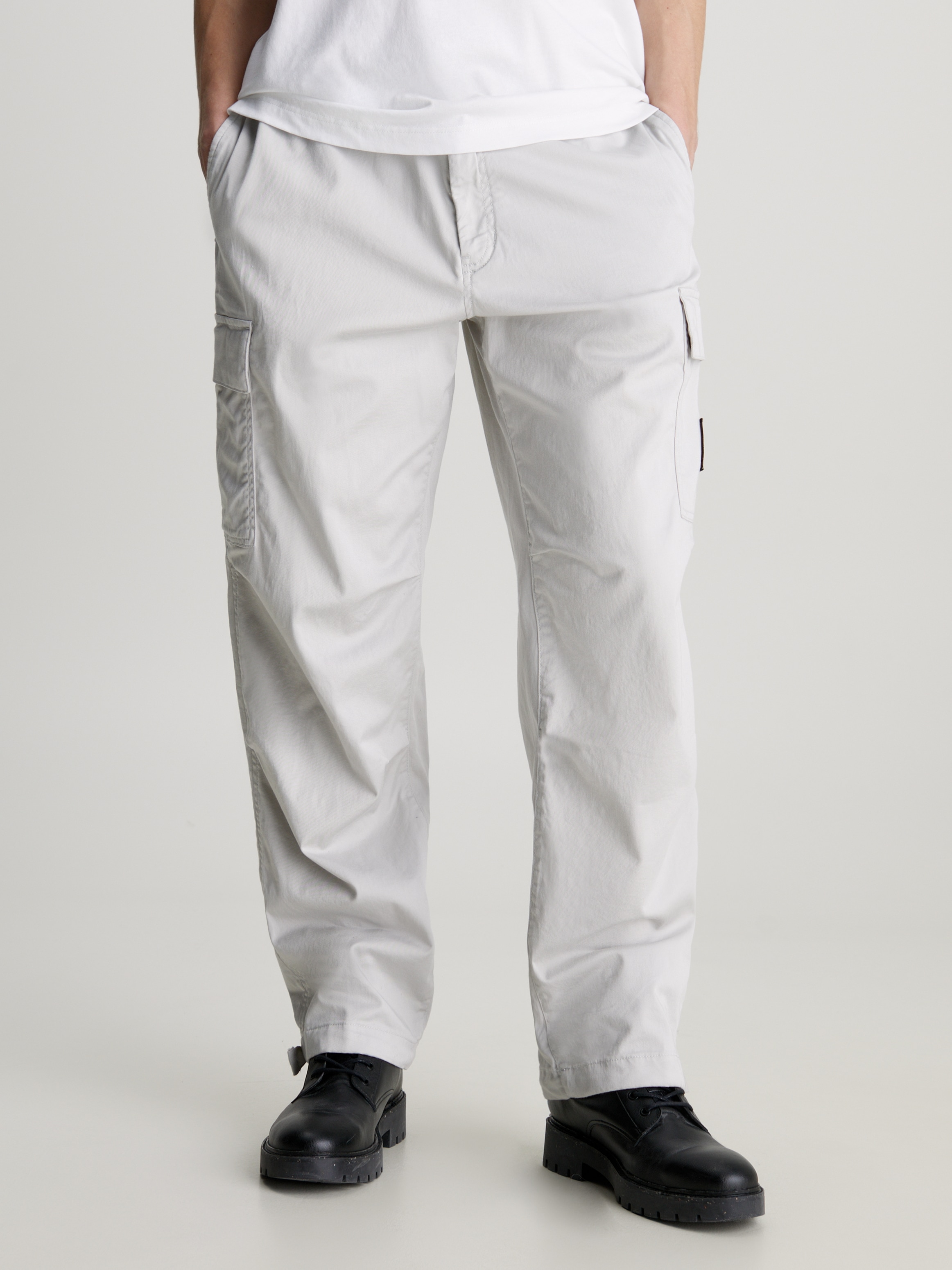 kaufen Calvin Klein »STRAIGHT CARGO mit Logo-Badge Jeans PANT«, Klein Calvin Cargohose