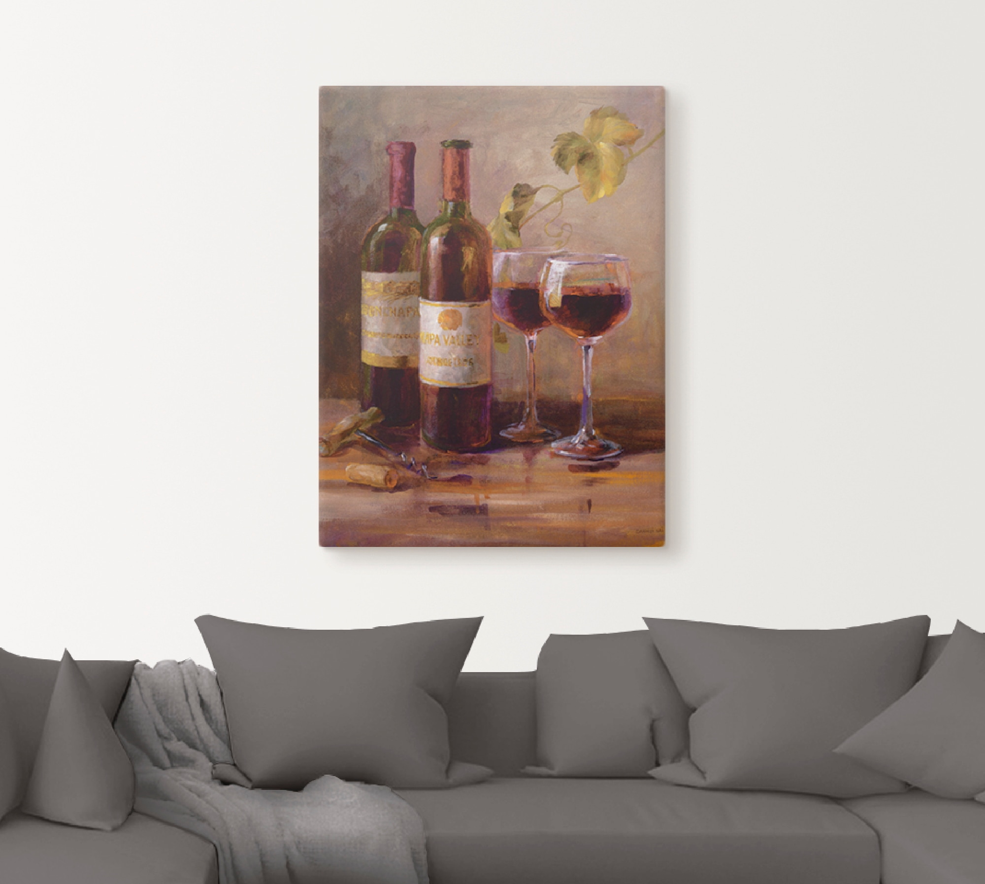 Artland Wandbild »Offener Wein I«, Getränke, (1 St.), als Leinwandbild, Poster, Wandaufkleber in verschied. Größen