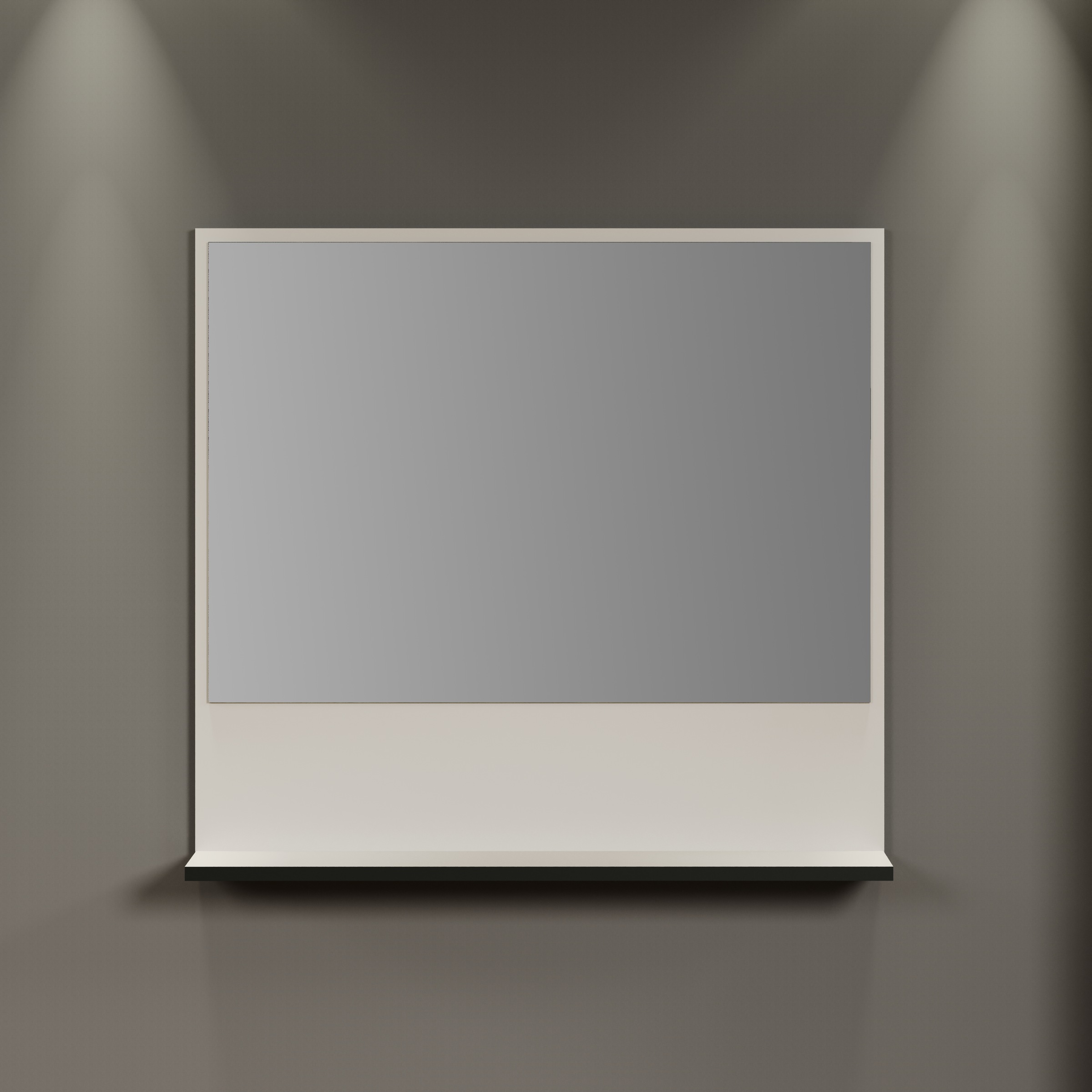 welltime Badspiegel »Amrum«, (1 St.), Eleganter Badezimmerspiegel mit Ablage - Maße (B/T/H) 60-80/14/74 cm