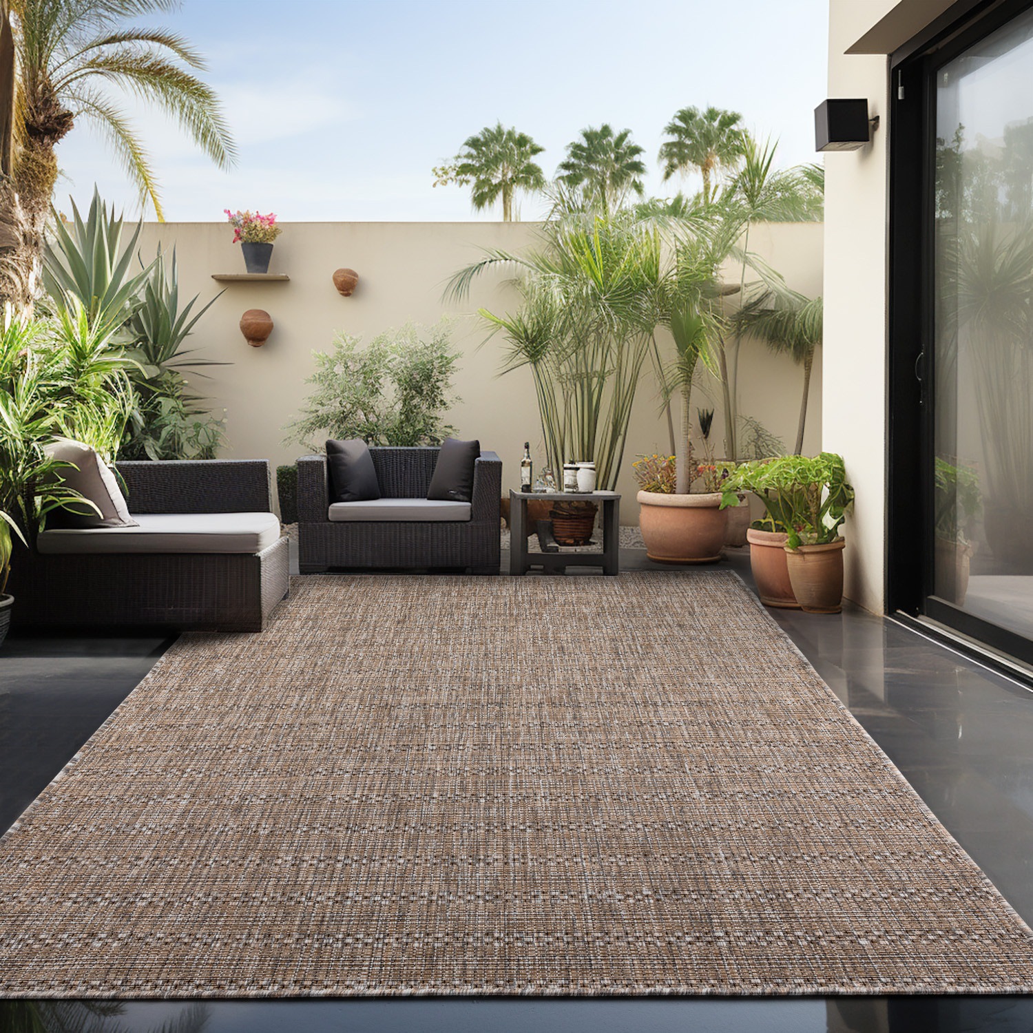 Ayyildiz Teppiche Outdoorteppich »ZAGORA 4513«, rechteckig, 5 mm Höhe, Läuf günstig online kaufen
