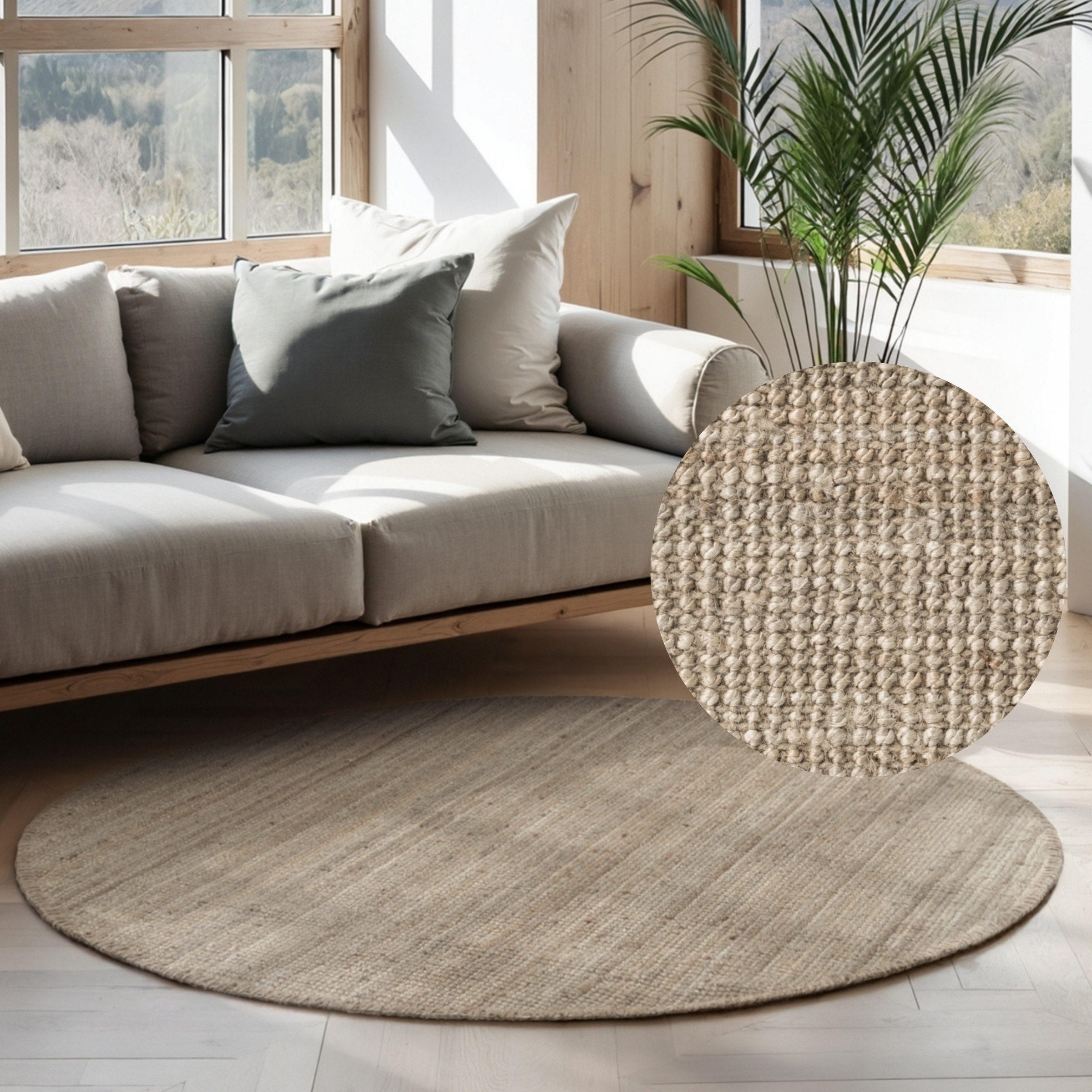 HANSE Home Teppich »Jaipur Juteteppich, als Läufer und in Rund«, rechteckig günstig online kaufen
