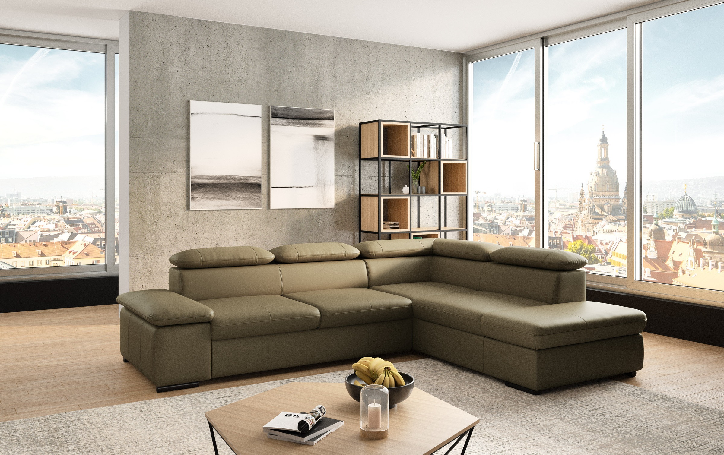 sit&more Ecksofa »Alcudia L-Form«, mit Armteilverstellung, optional Kopfteilverstellung und Bettfunktion