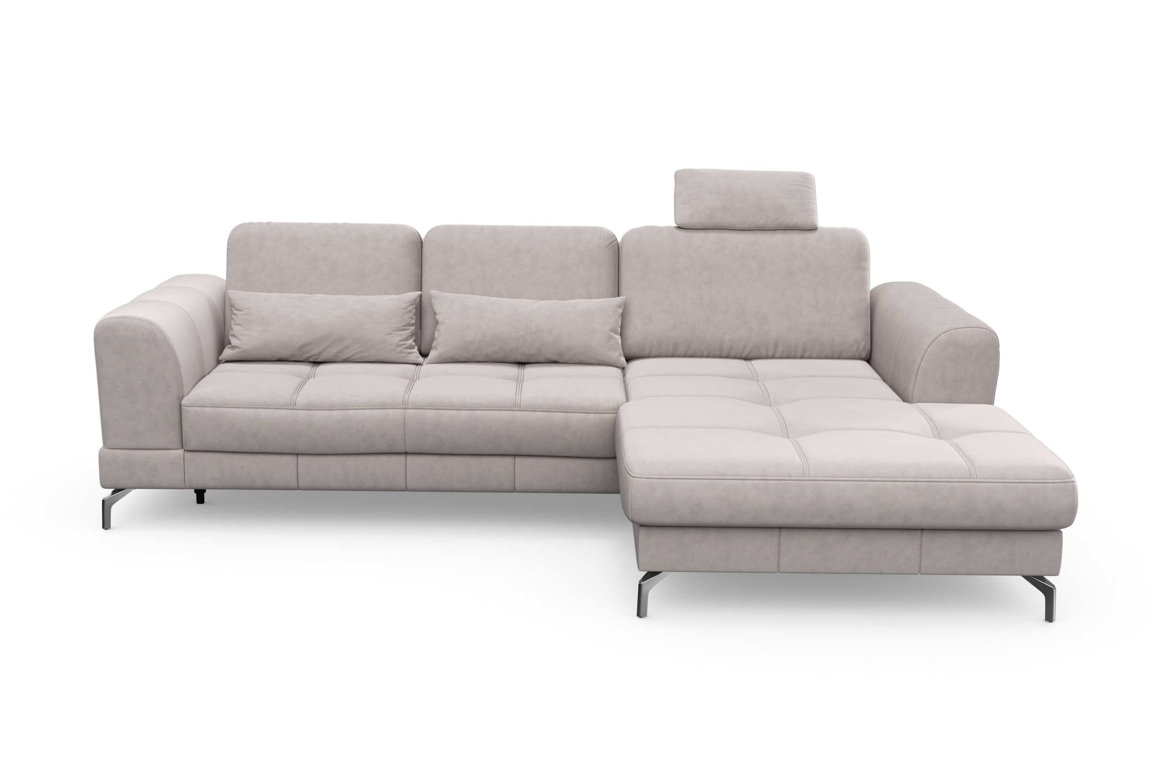 sit&more Ecksofa »Bendigo L-Form«, inklusive Sitztiefenverstellung, Bodenfreiheit 12 cm, in 2 Fußfarben