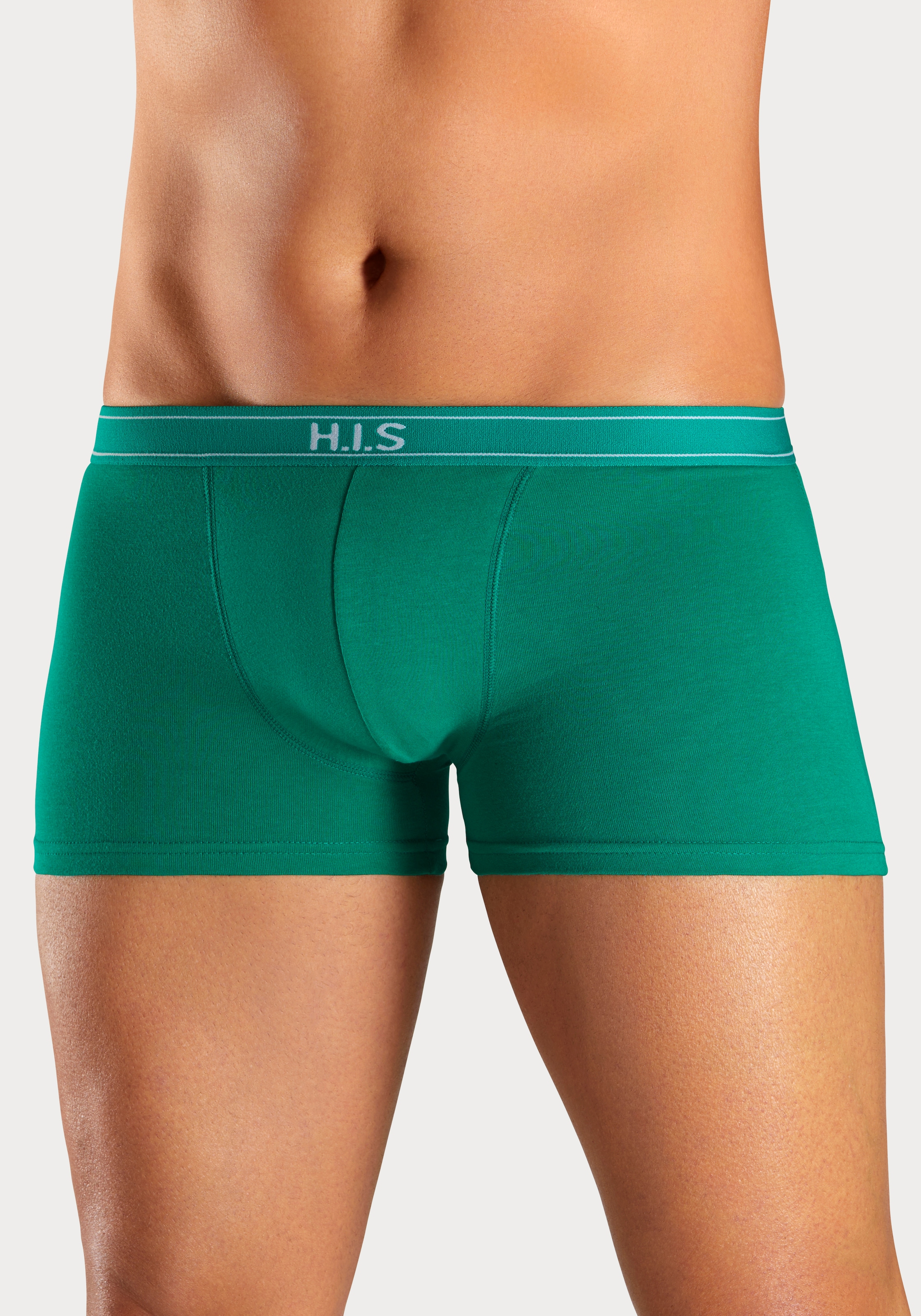 H.I.S Boxer »Boxershorts für Herren«, (Packung, 5 St.), mit Steifen und Logo im Bund
